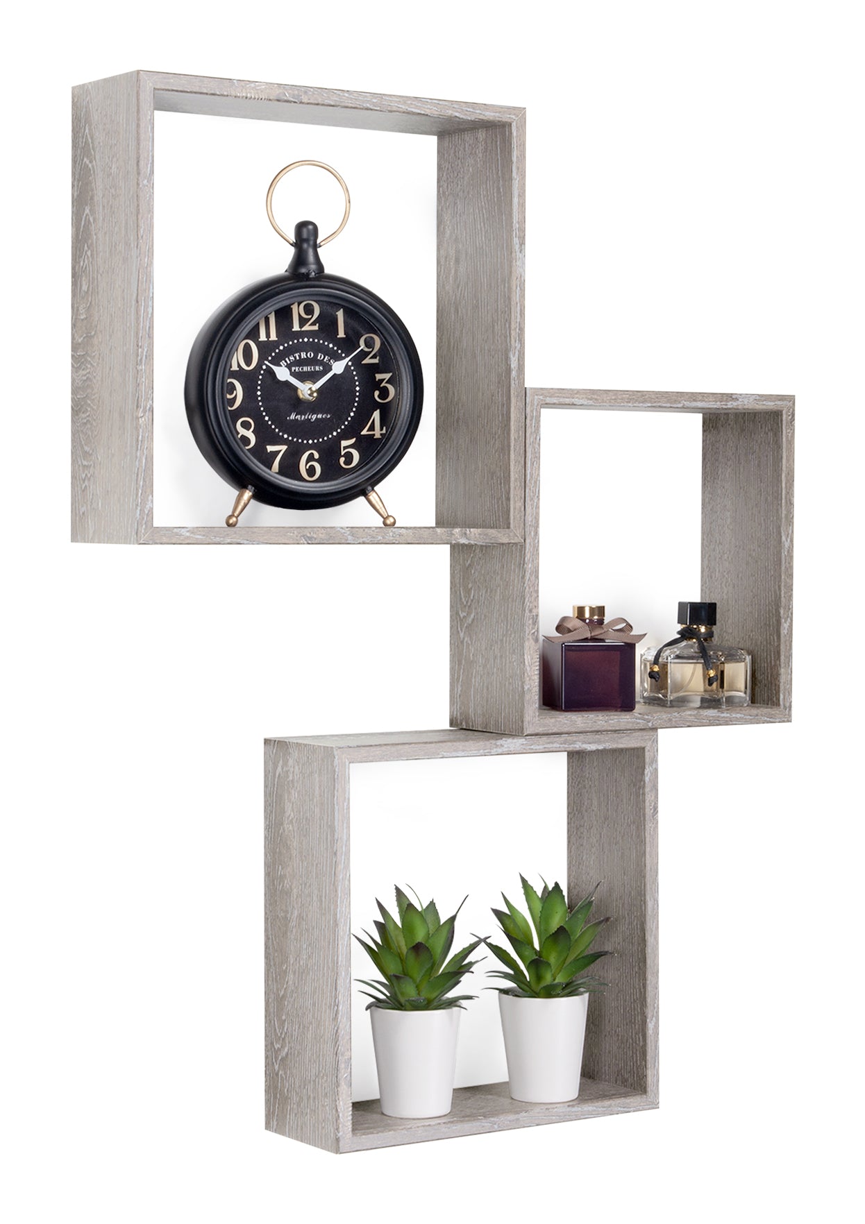 MODULARREDO Set 3 Mensole a Cubo Incubo Slim 30cm + 27cm + 24cm
