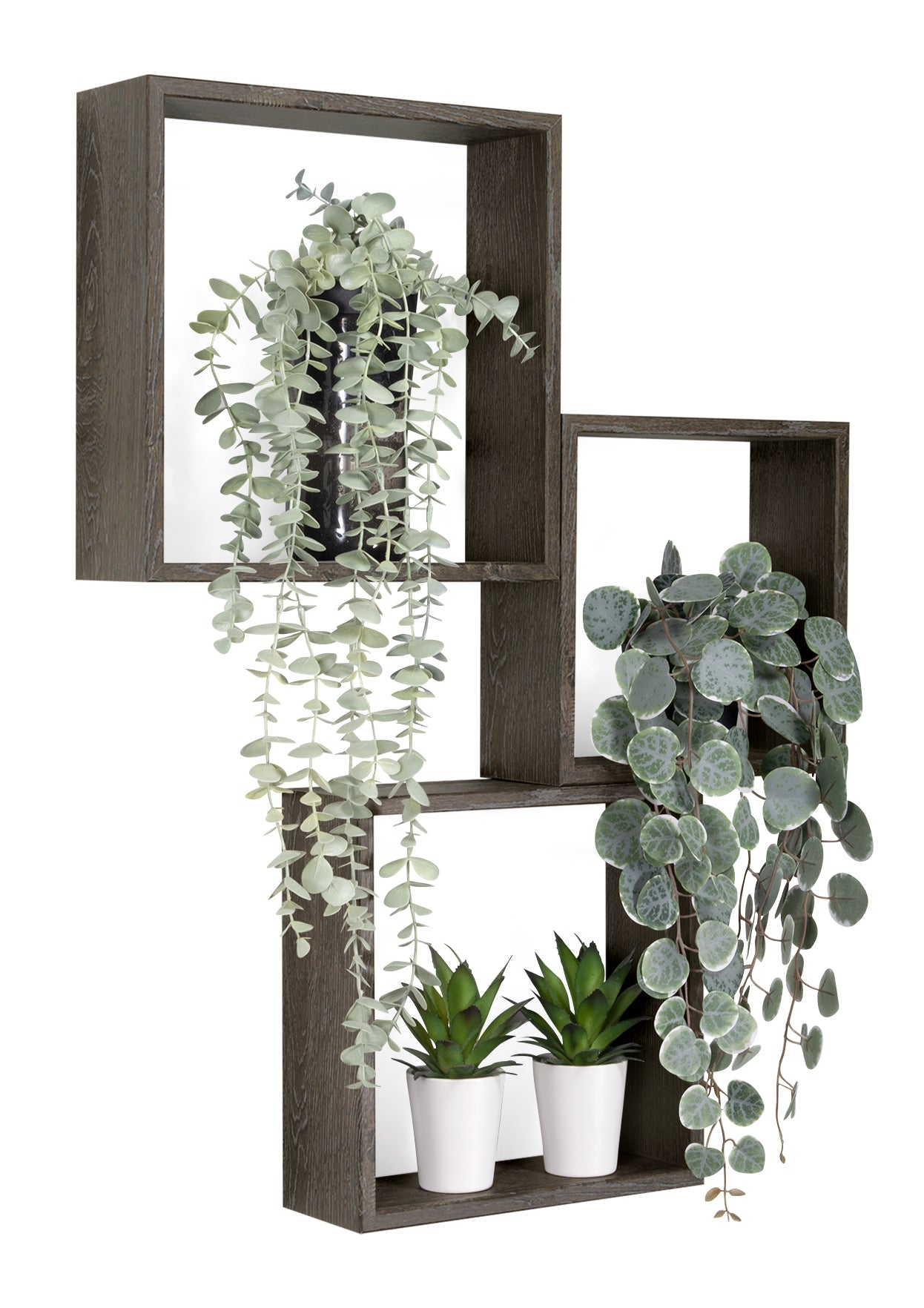 MODULARREDO Set 3 Mensole a Cubo Incubo Slim 30cm + 27cm + 24cm