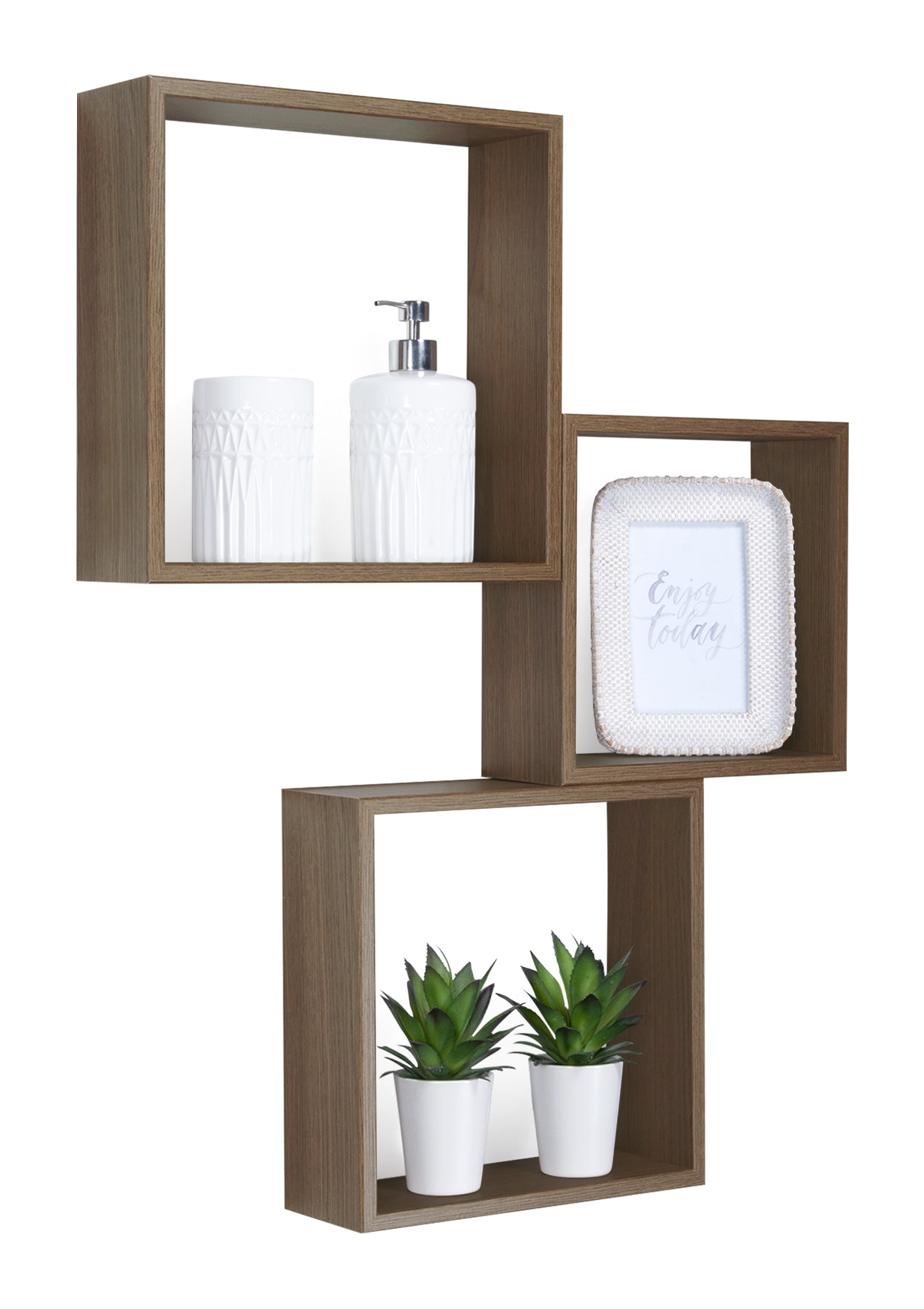 MODULARREDO Set 3 Mensole a Cubo Incubo Slim 30cm + 27cm + 24cm