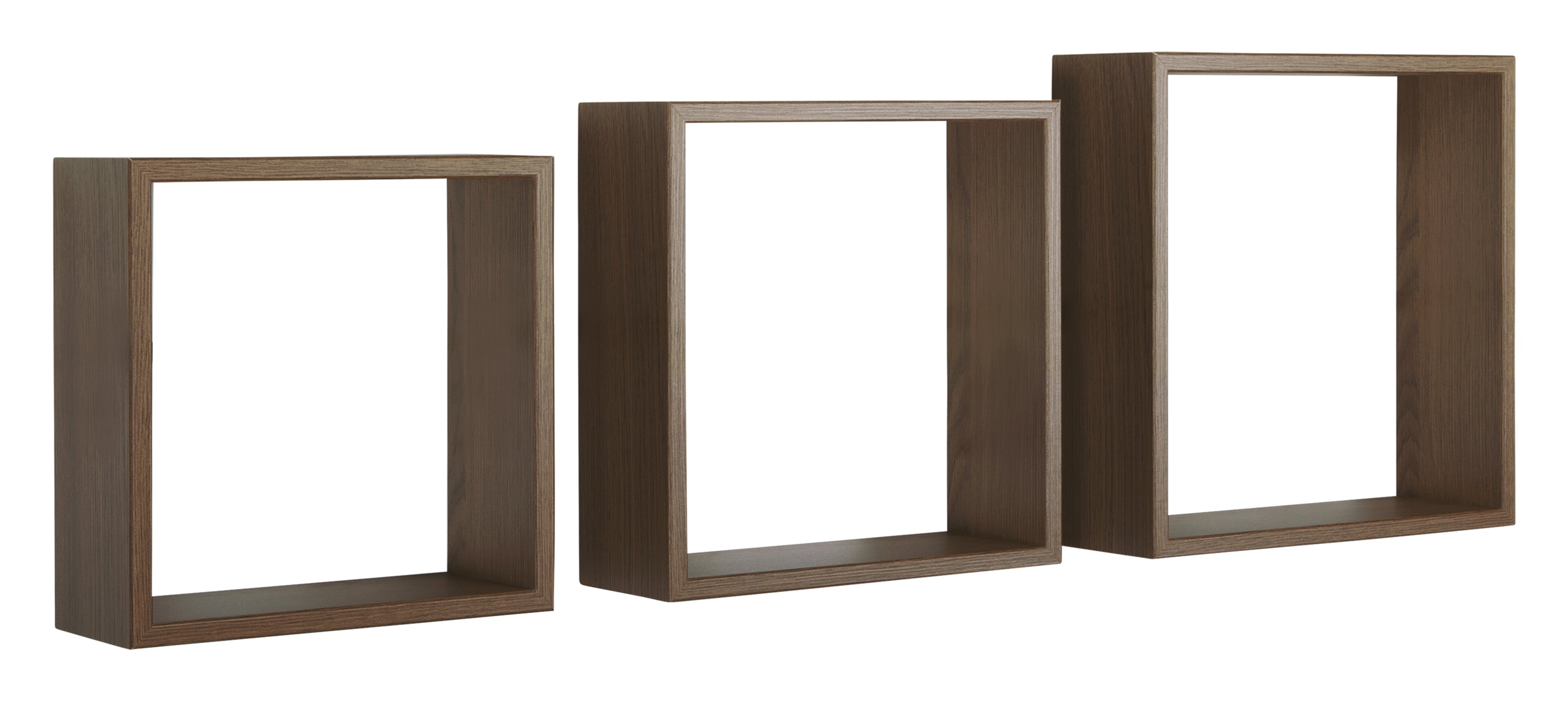 MODULARREDO Set 3 Mensole a Cubo Incubo Slim 30cm + 27cm + 24cm