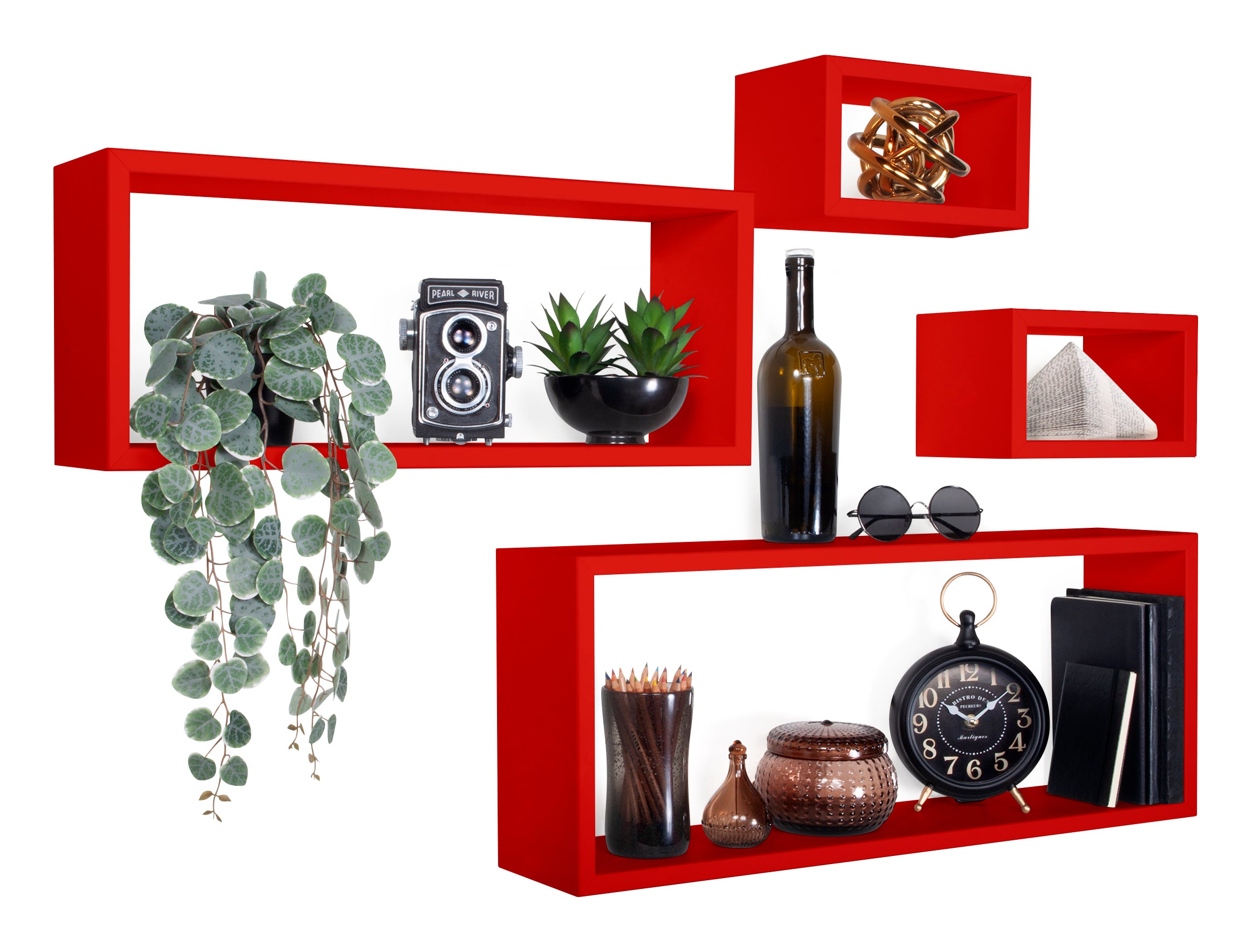 MODULARREDO Set 4 Mensole da Muro Merlino