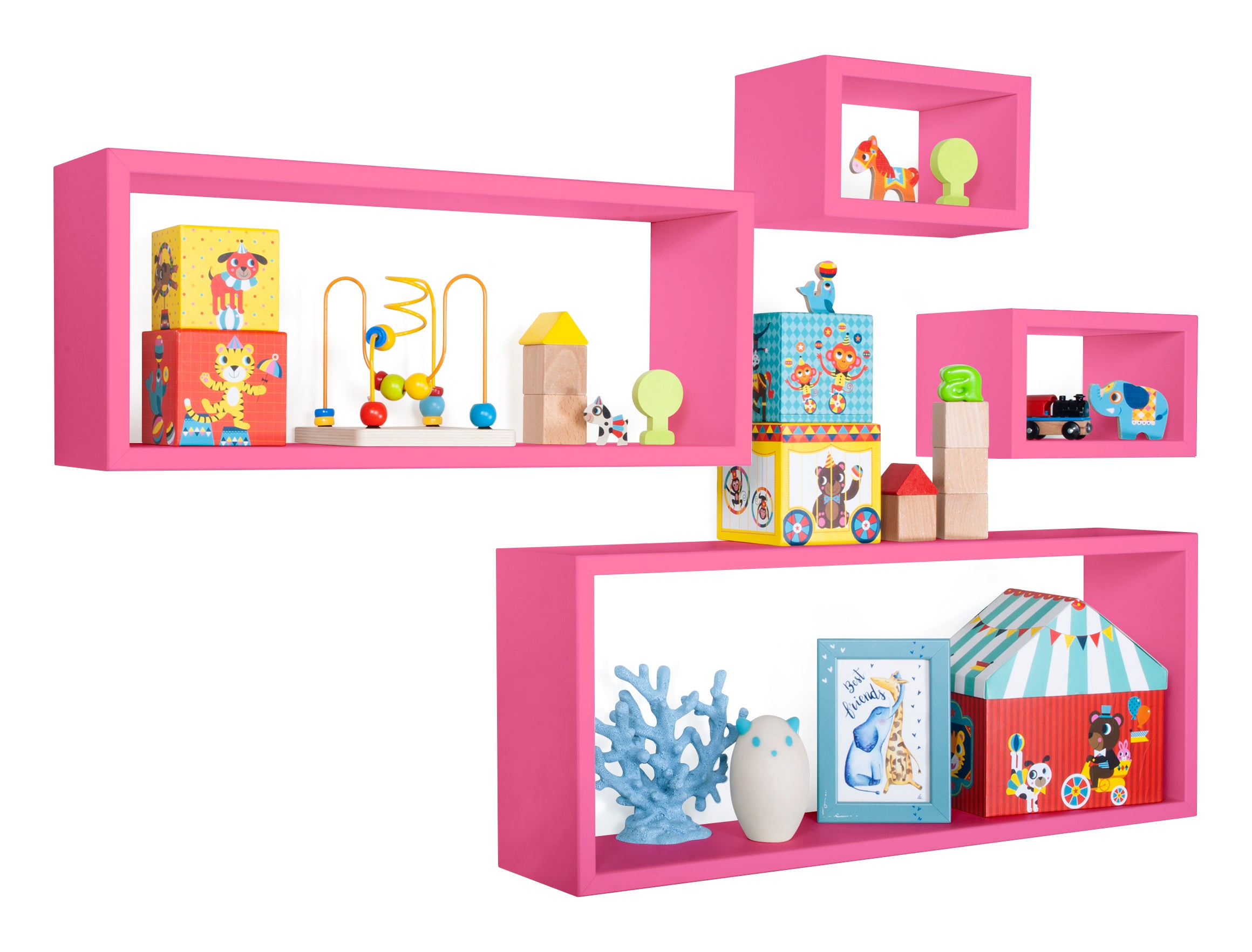 MODULARREDO Set 4 Mensole da Muro Merlino