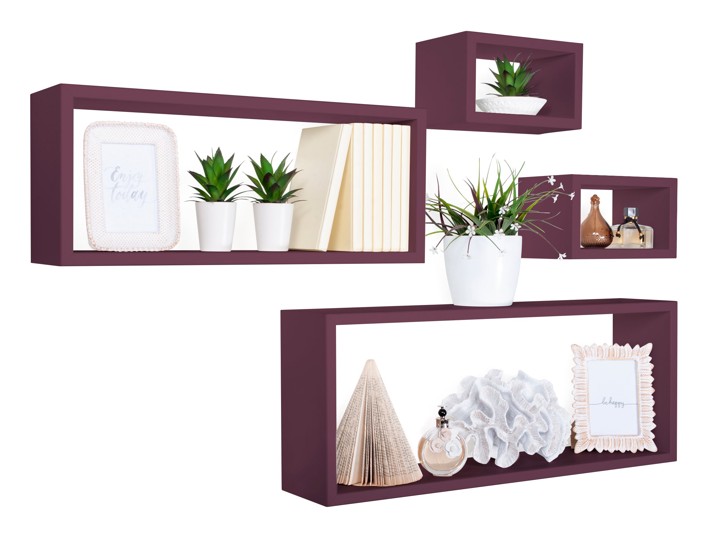 MODULARREDO Set 4 Mensole da Muro Merlino