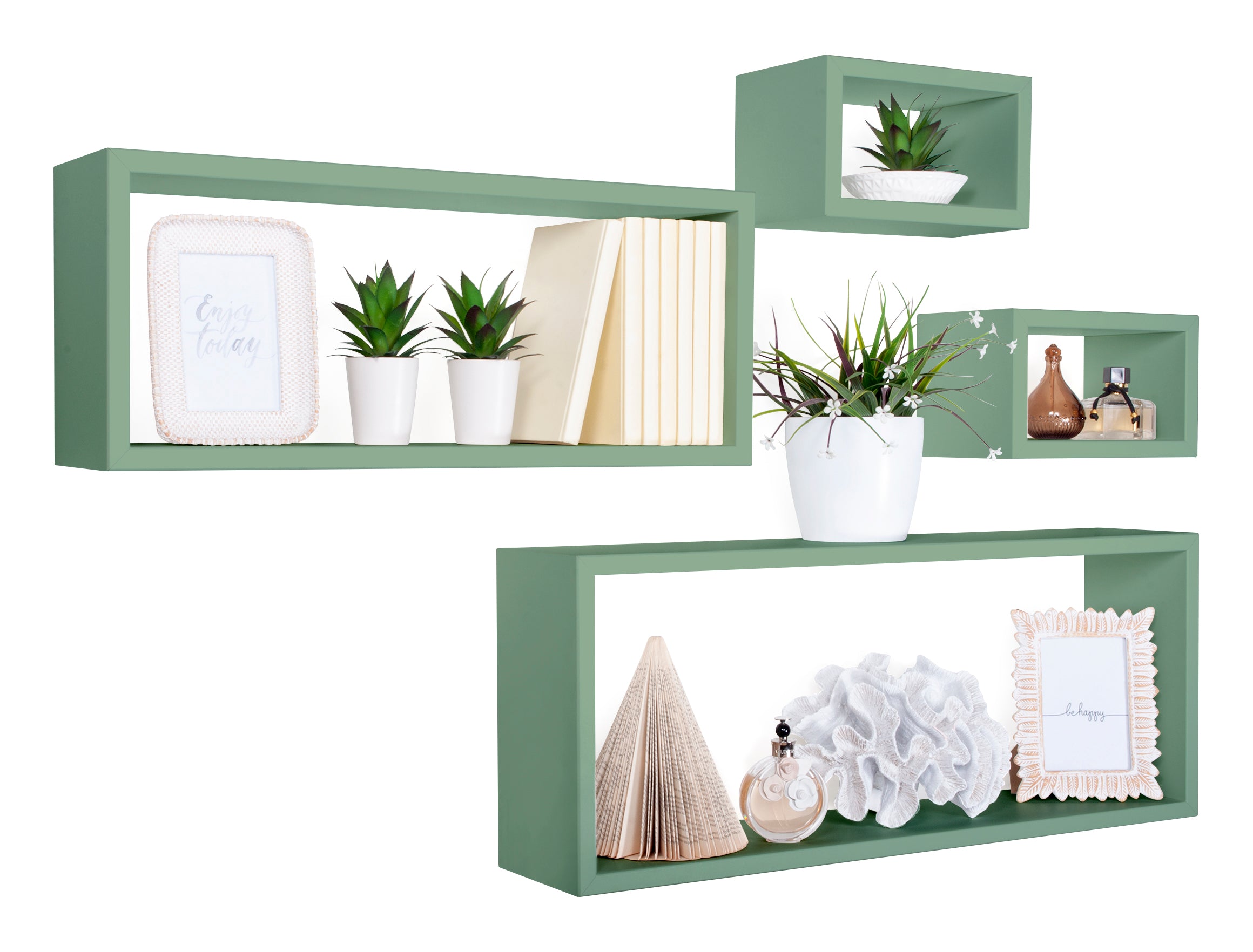MODULARREDO Set 4 Mensole da Muro Merlino