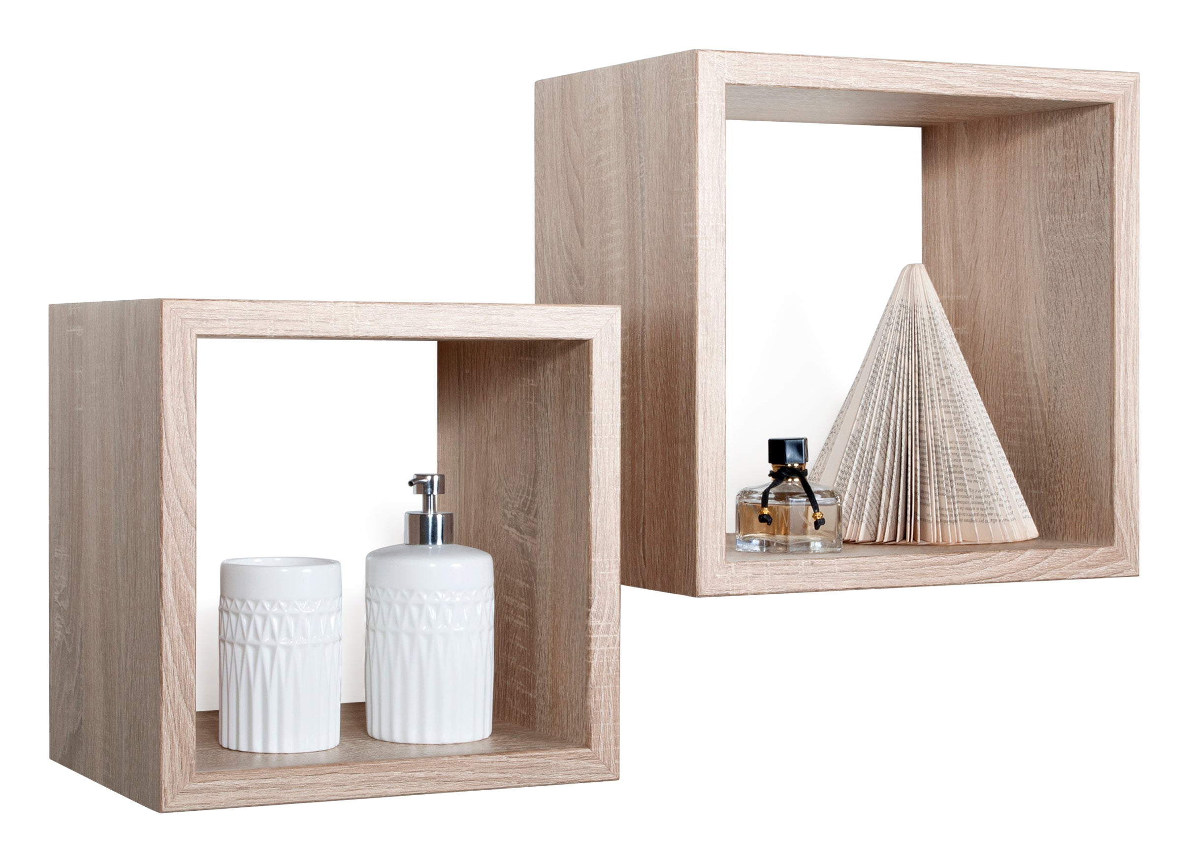 MODULARREDO Set 2 Mensole a Cubo Q-Bis Maxi 35cm + 31cm