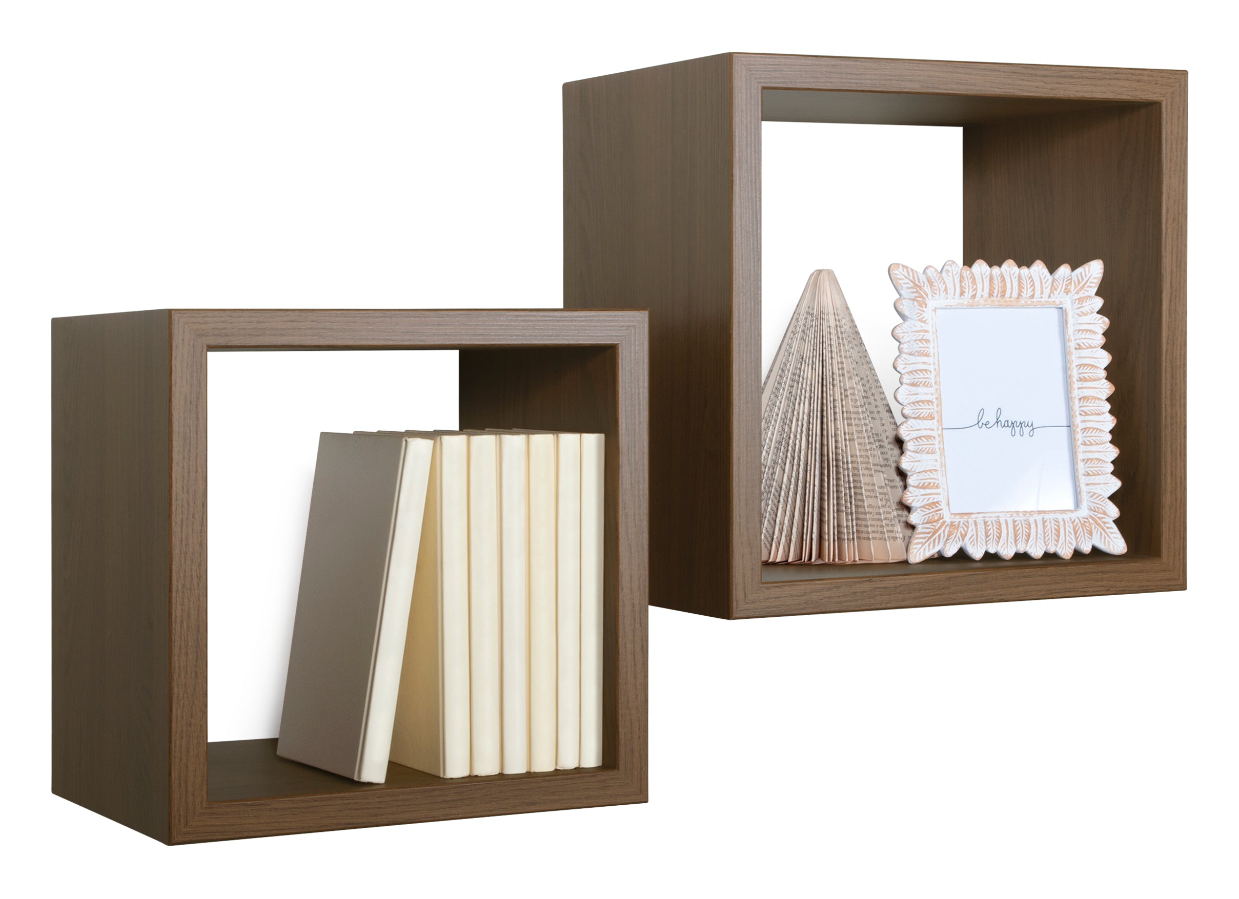 MODULARREDO Set 2 Mensole a Cubo Q-Bis Maxi 35cm + 31cm