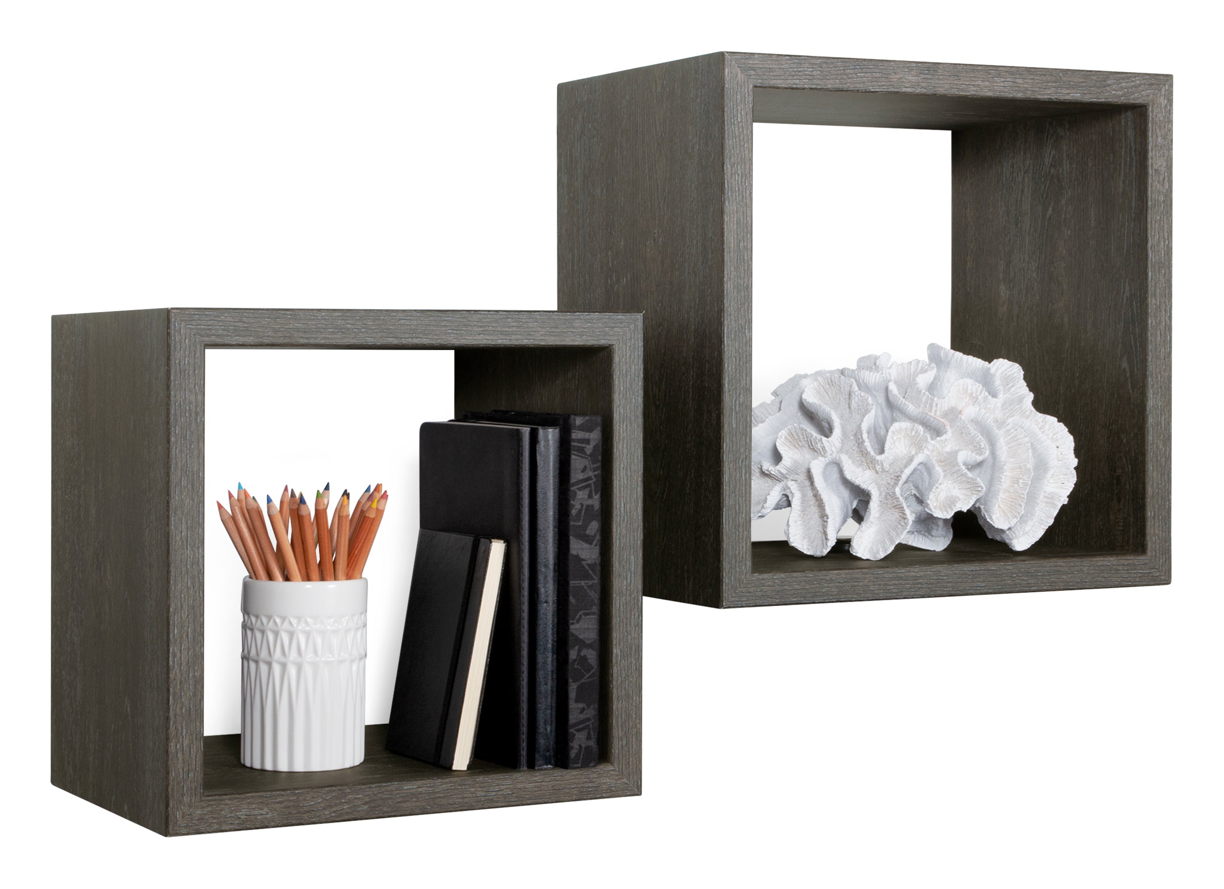 MODULARREDO Set 2 Mensole a Cubo Q-Bis Maxi 35cm + 31cm