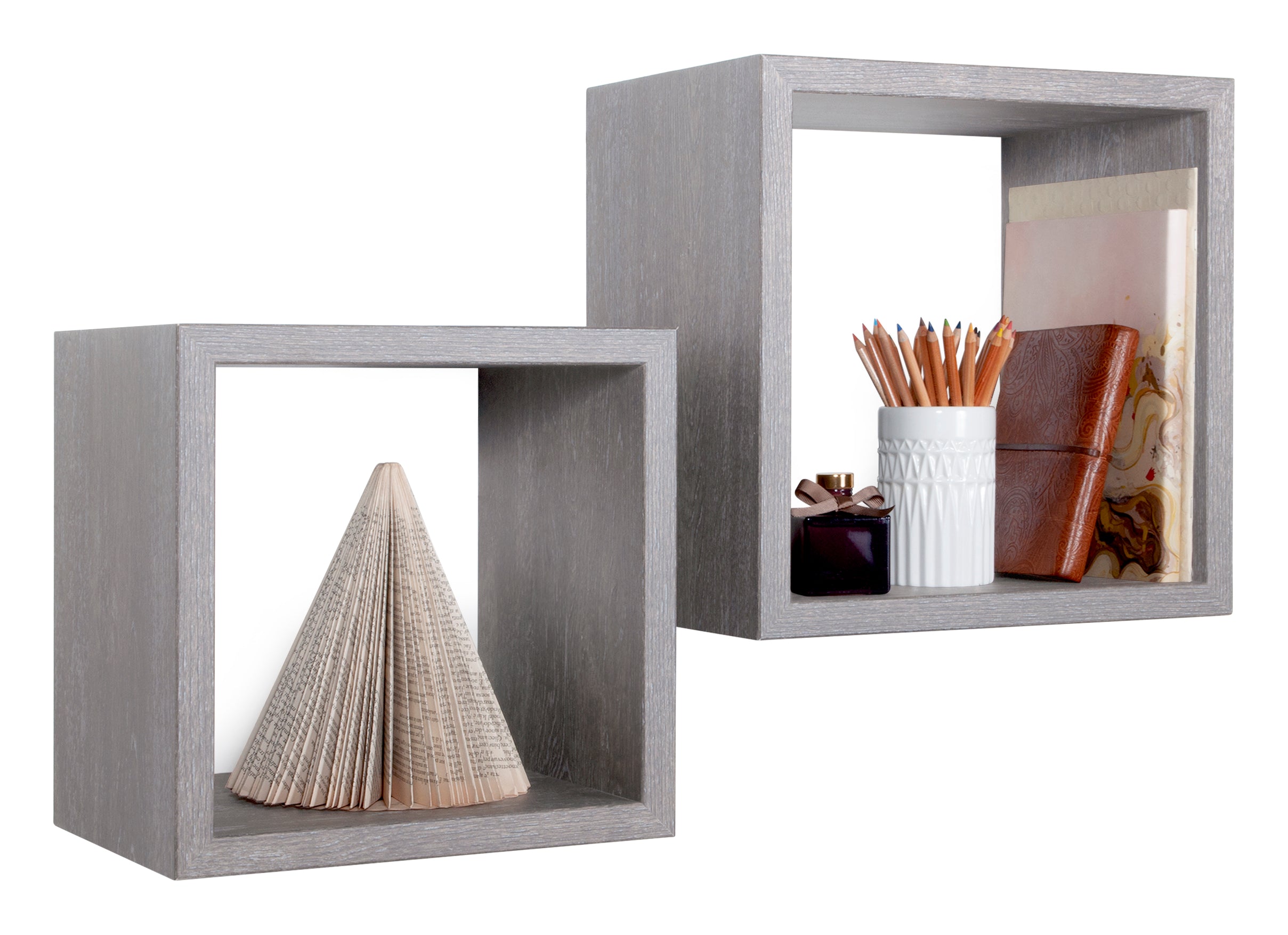 MODULARREDO Set 2 Mensole a Cubo Q-Bis Maxi 35cm + 31cm
