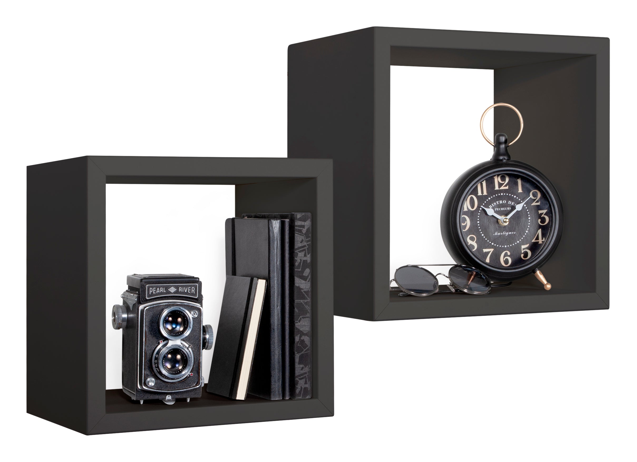 MODULARREDO Set 2 Mensole a Cubo Q-Bis Maxi 35cm + 31cm