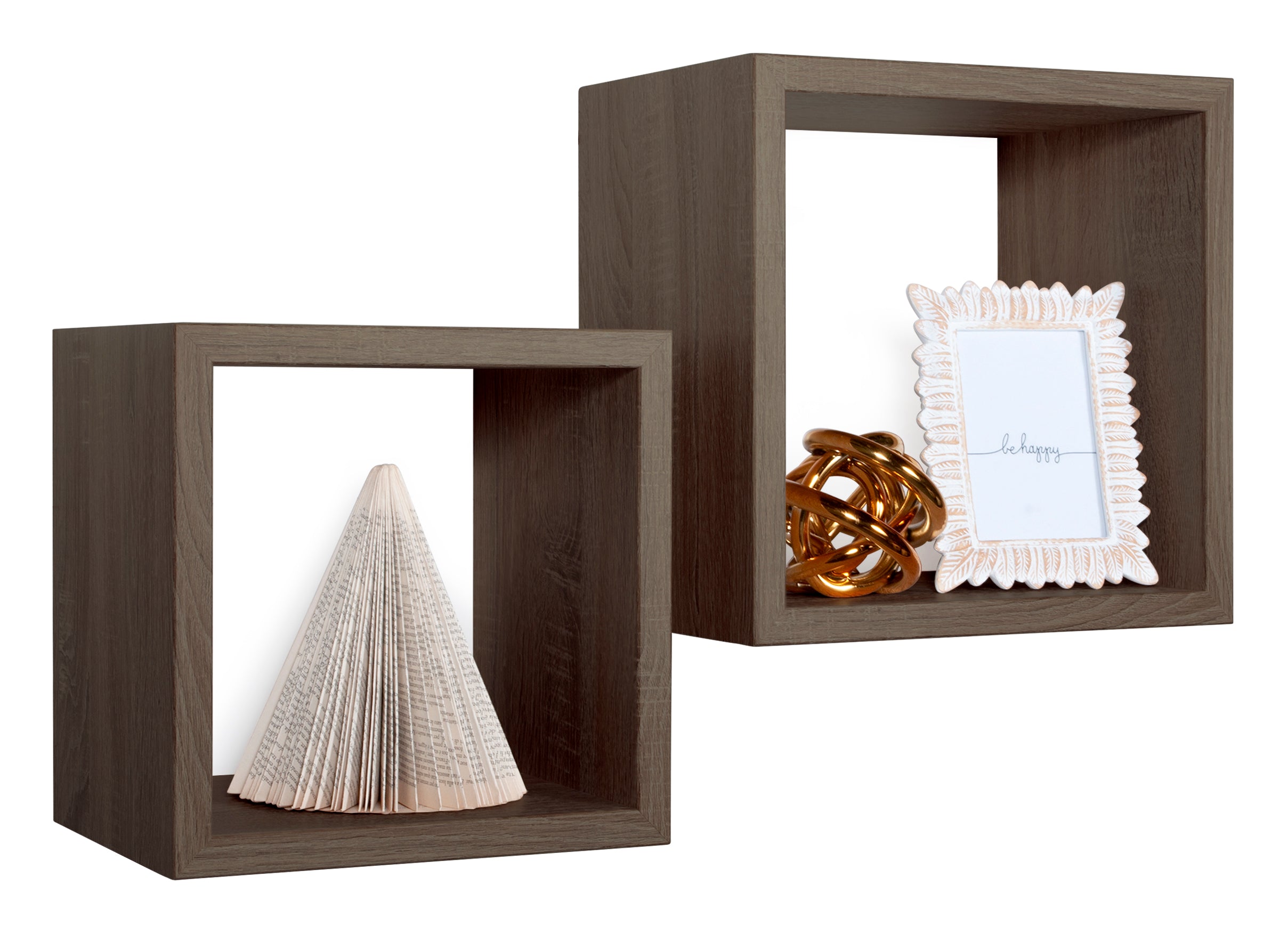 MODULARREDO Set 2 Mensole a Cubo Q-Bis Maxi 35cm + 31cm