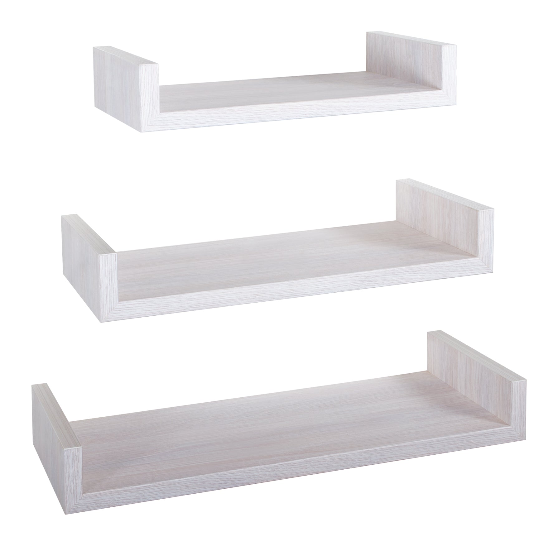 MODULARREDO Set 3 Mensole Lineari Calamita Maxi Profondità 23.7 cm