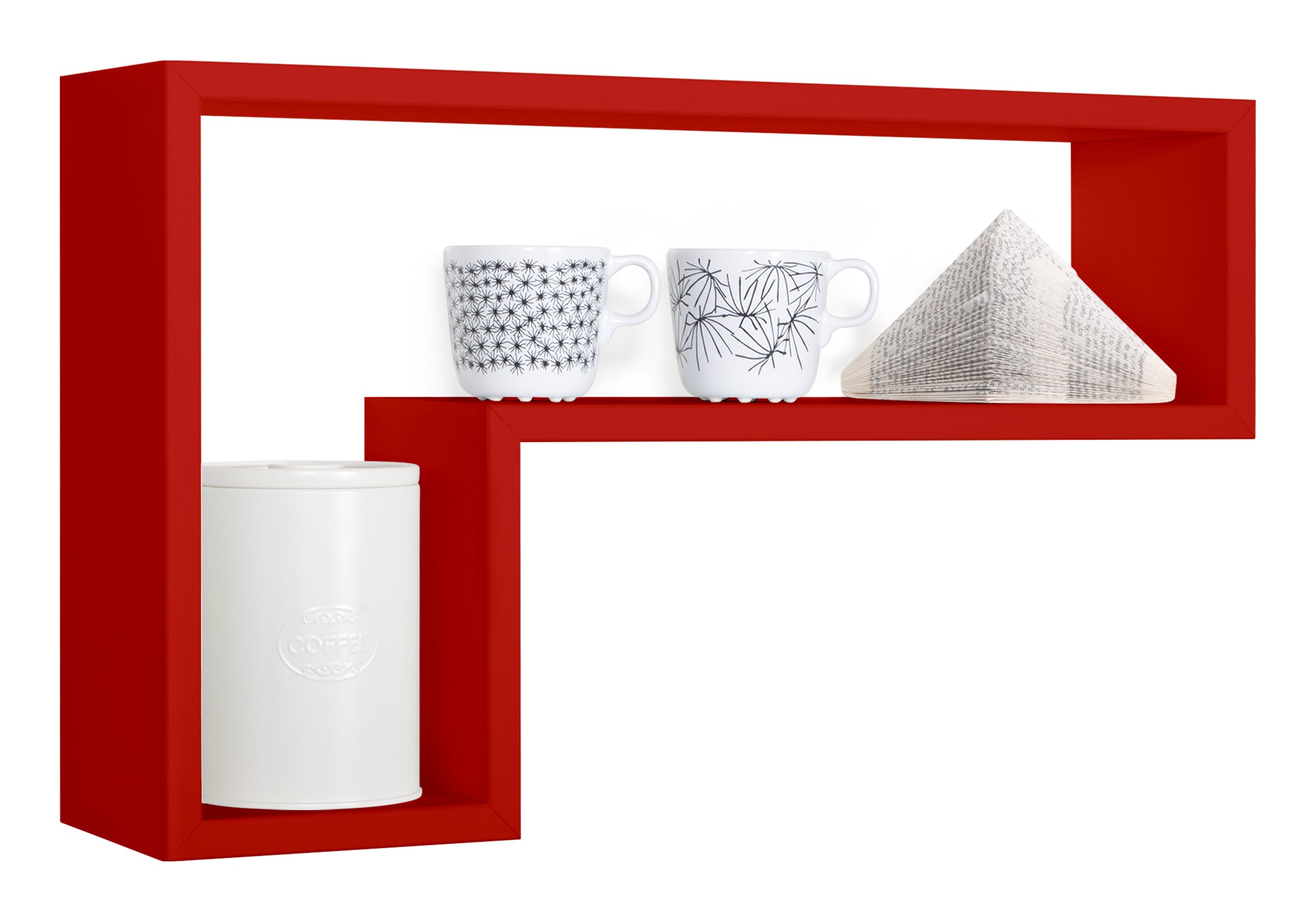 MODULARREDO Mensola da muro Lettera 61x37 p15.5 cm