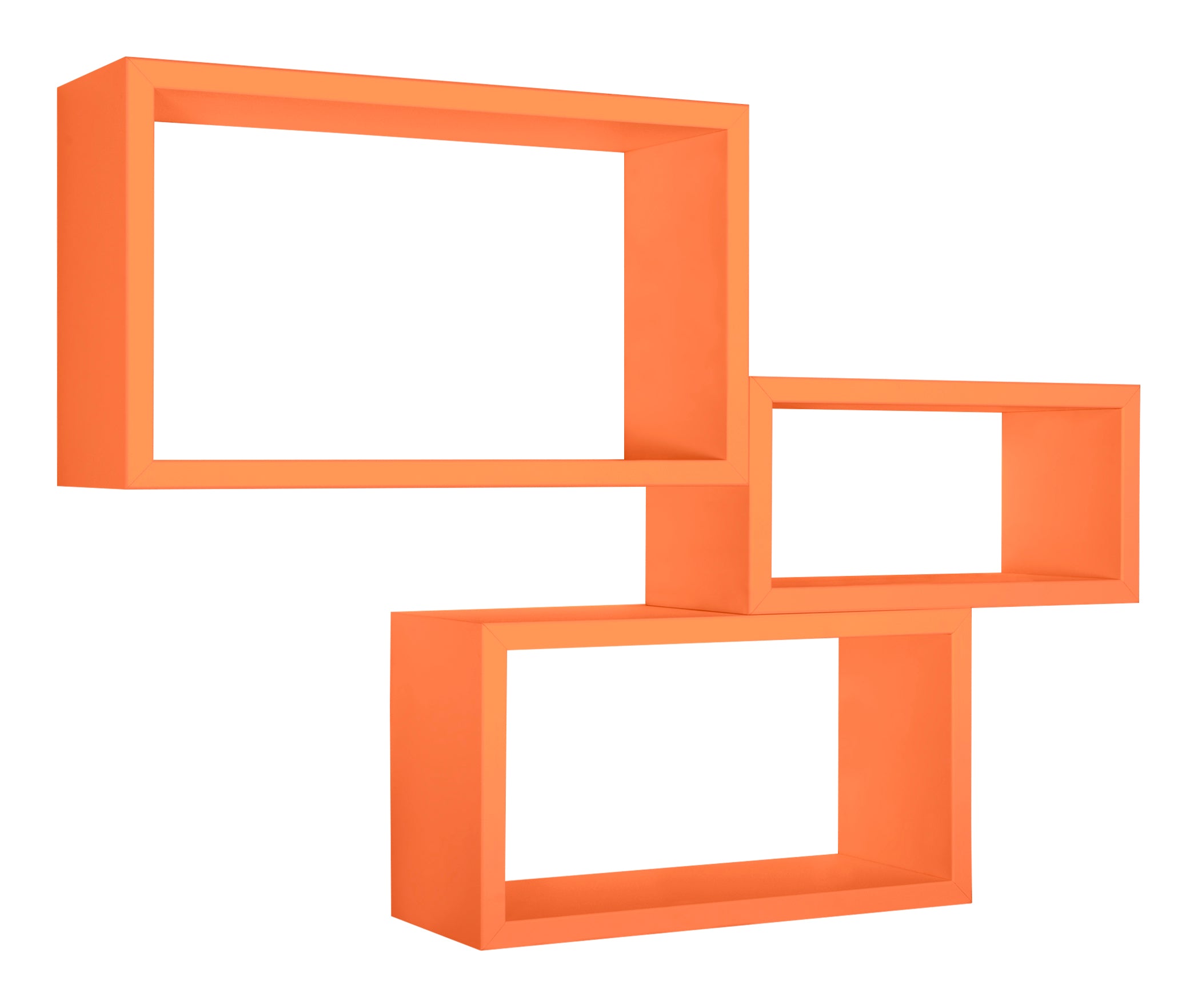 MODULARREDO Set 3 Mensole Rettangolari Trittico Kit Componibile