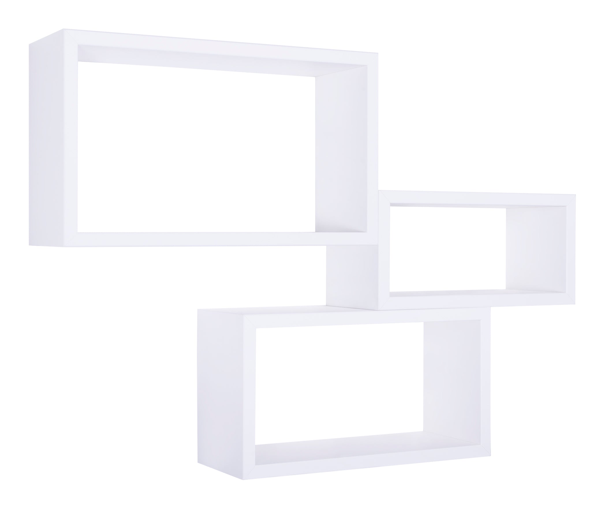 MODULARREDO Set 3 Mensole Rettangolari Trittico Kit Componibile