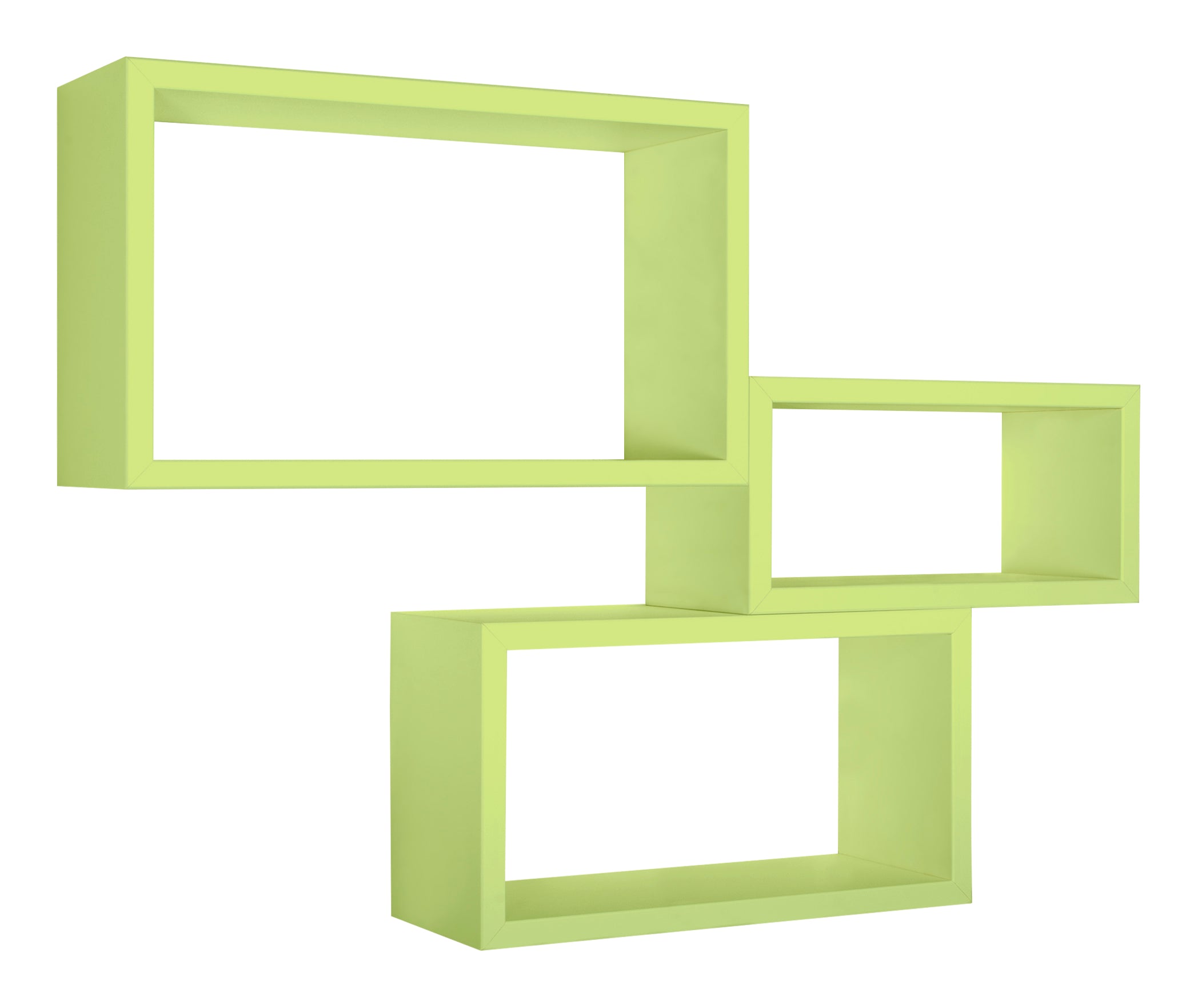 MODULARREDO Set 3 Mensole Rettangolari Trittico Kit Componibile