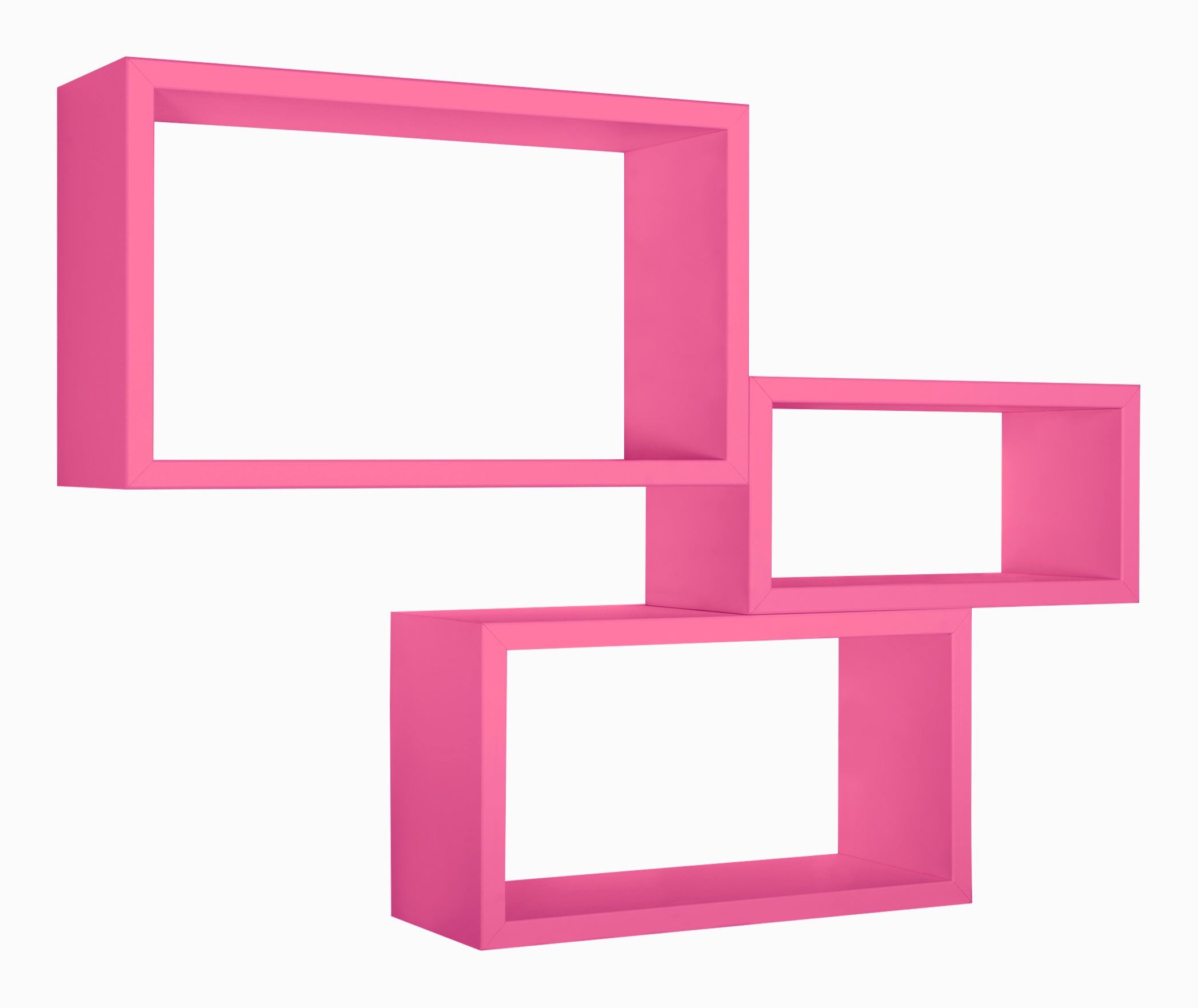 MODULARREDO Set 3 Mensole Rettangolari Trittico Kit Componibile