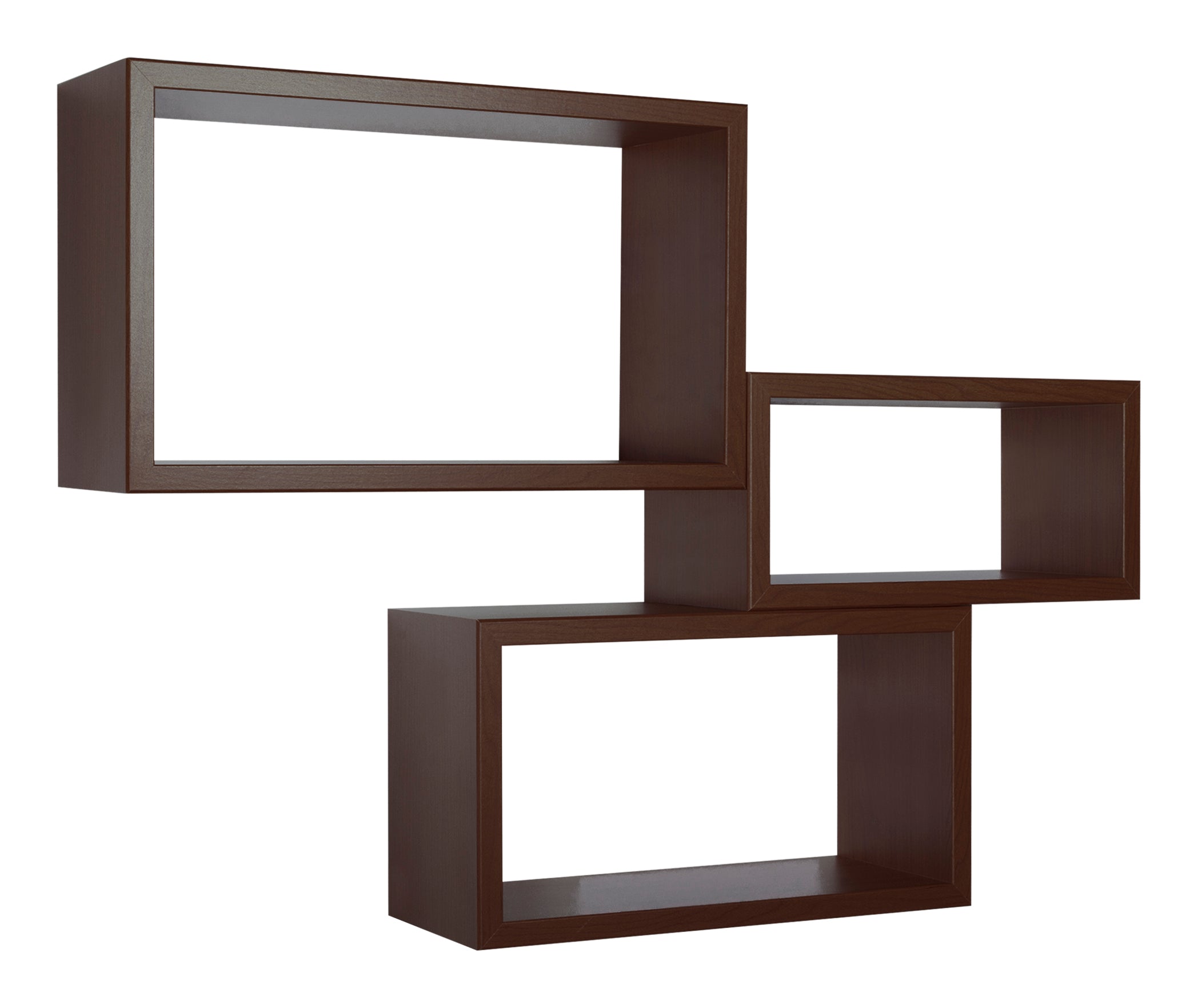 MODULARREDO Set 3 Mensole Rettangolari Trittico Kit Componibile