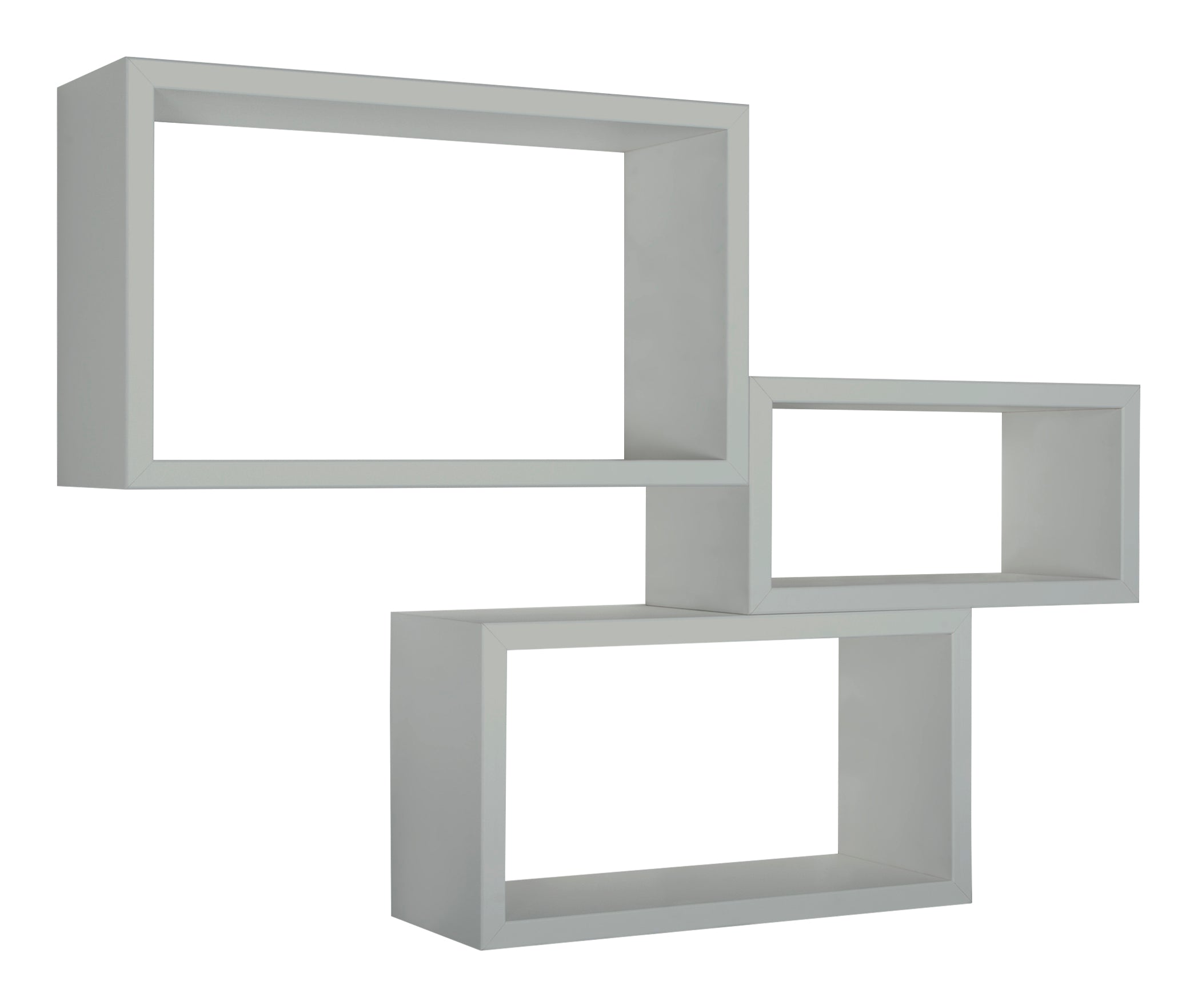 MODULARREDO Set 3 Mensole Rettangolari Trittico Kit Componibile