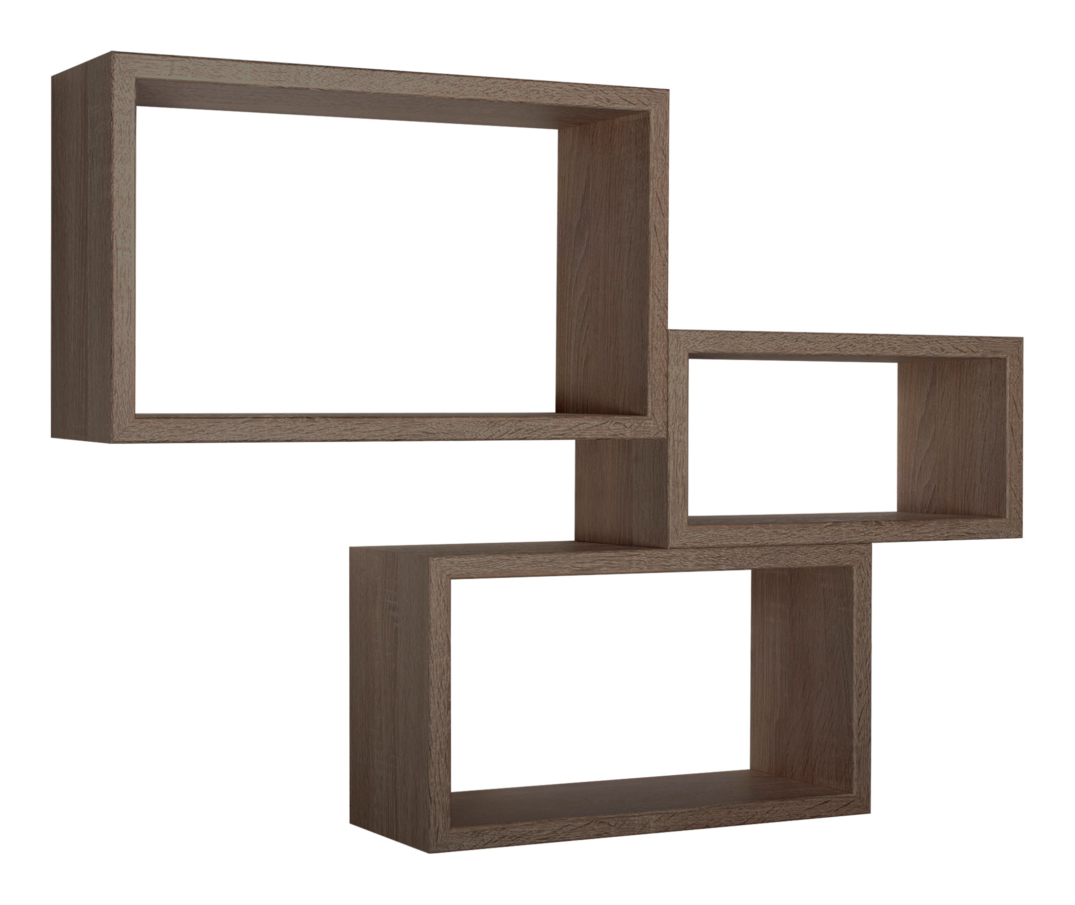 MODULARREDO Set 3 Mensole Rettangolari Trittico Kit Componibile