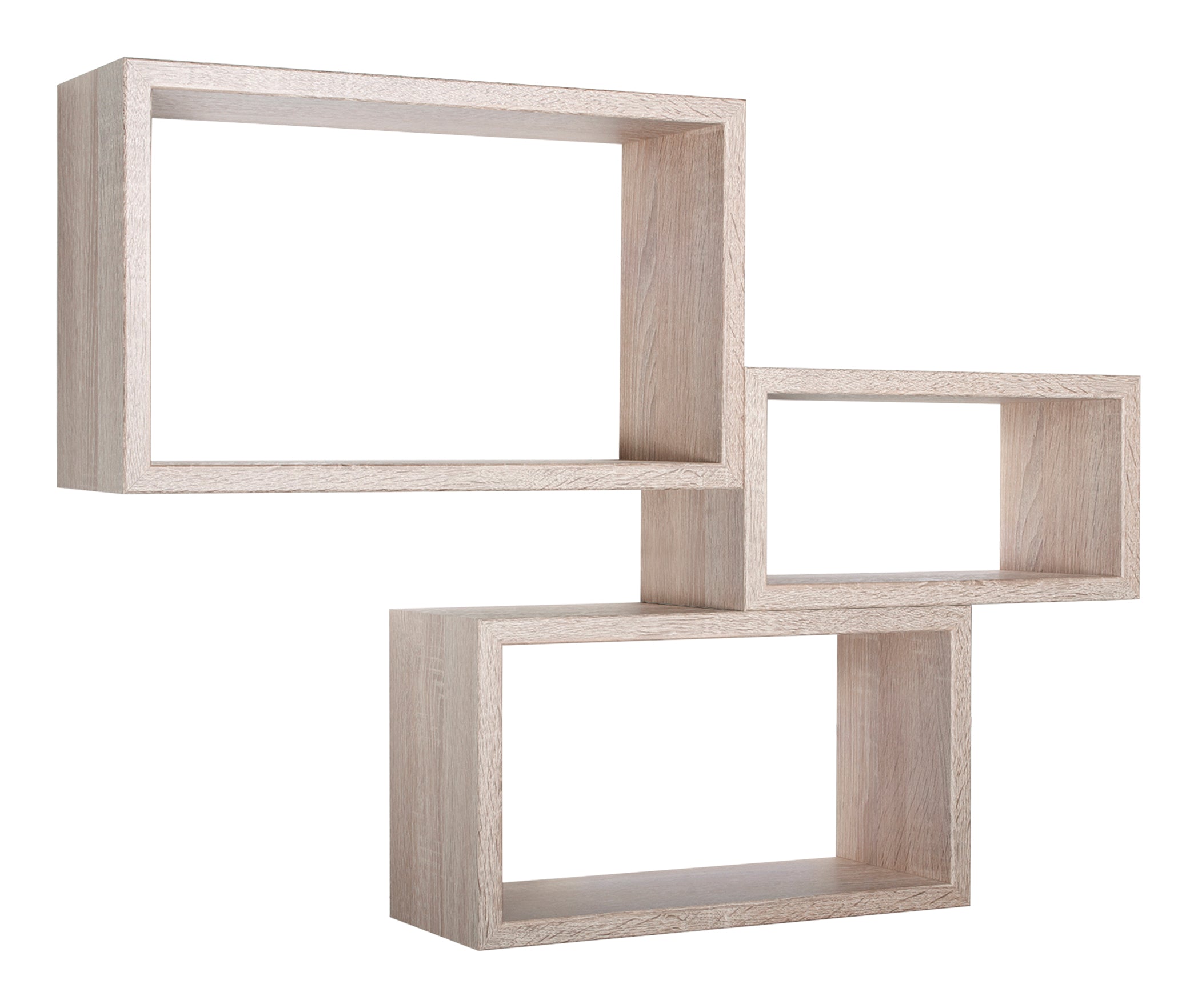 MODULARREDO Set 3 Mensole Rettangolari Trittico Kit Componibile