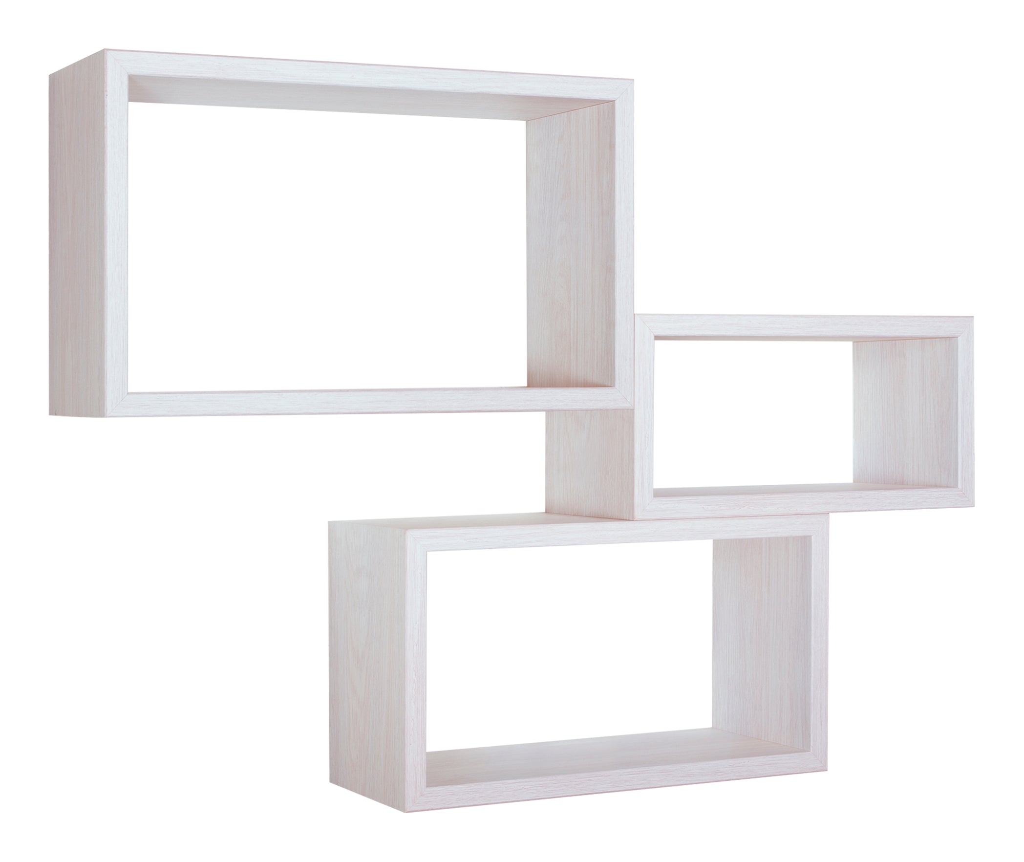 MODULARREDO Set 3 Mensole Rettangolari Trittico Kit Componibile
