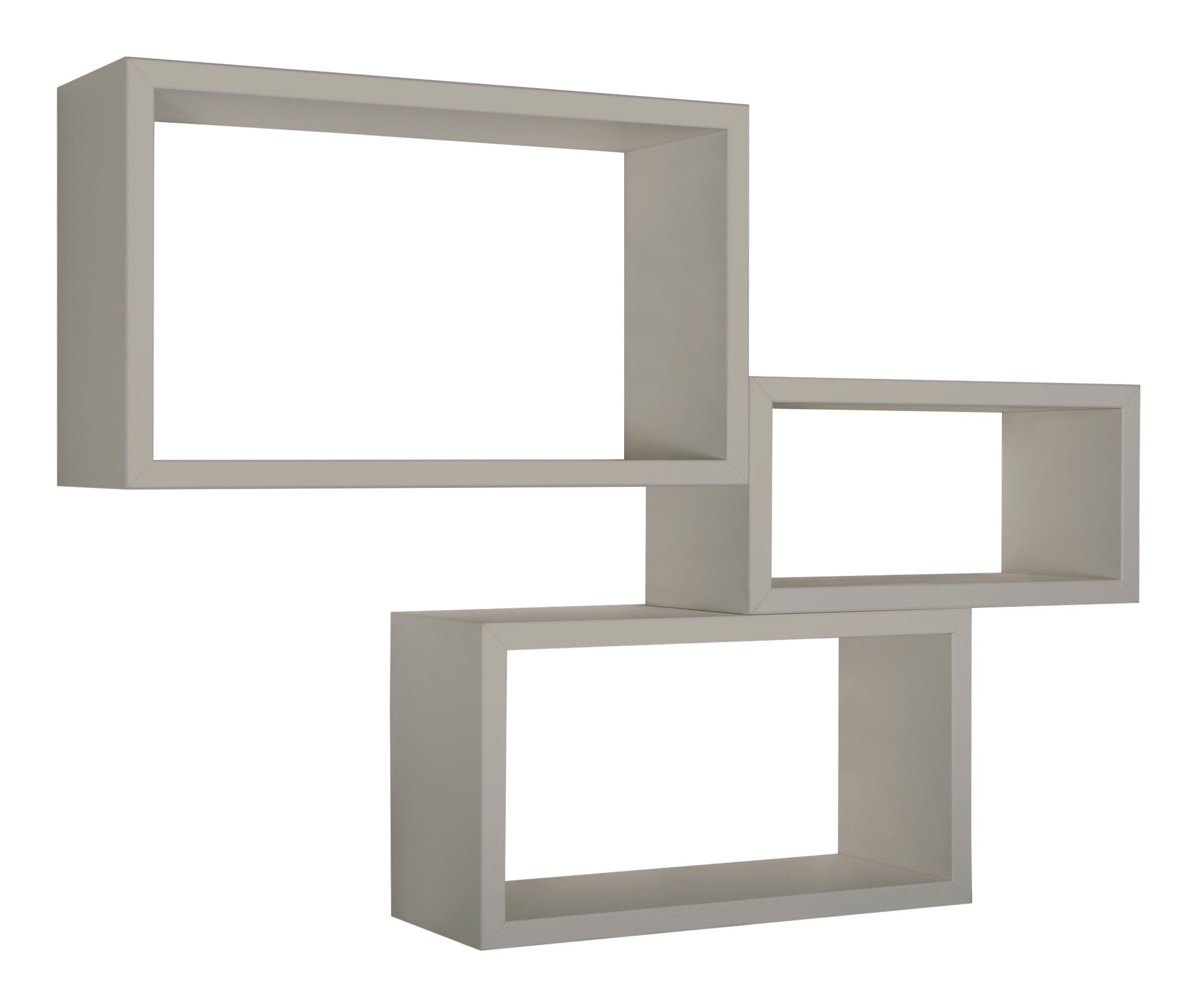 MODULARREDO Set 3 Mensole Rettangolari Trittico Kit Componibile