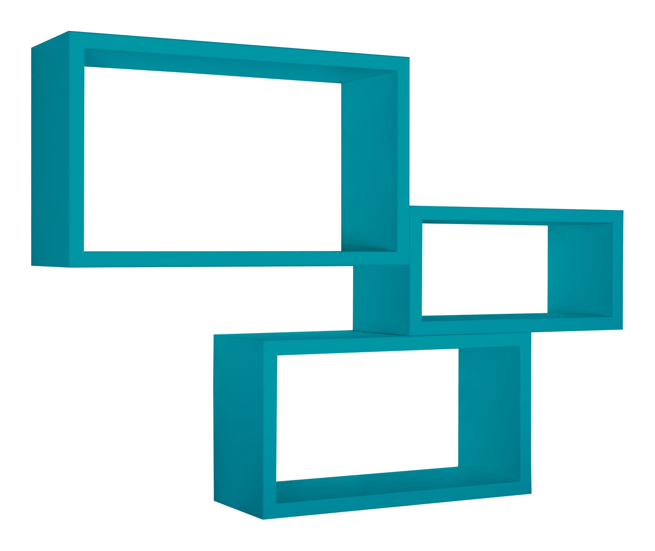 MODULARREDO Set 3 Mensole Rettangolari Trittico Kit Componibile