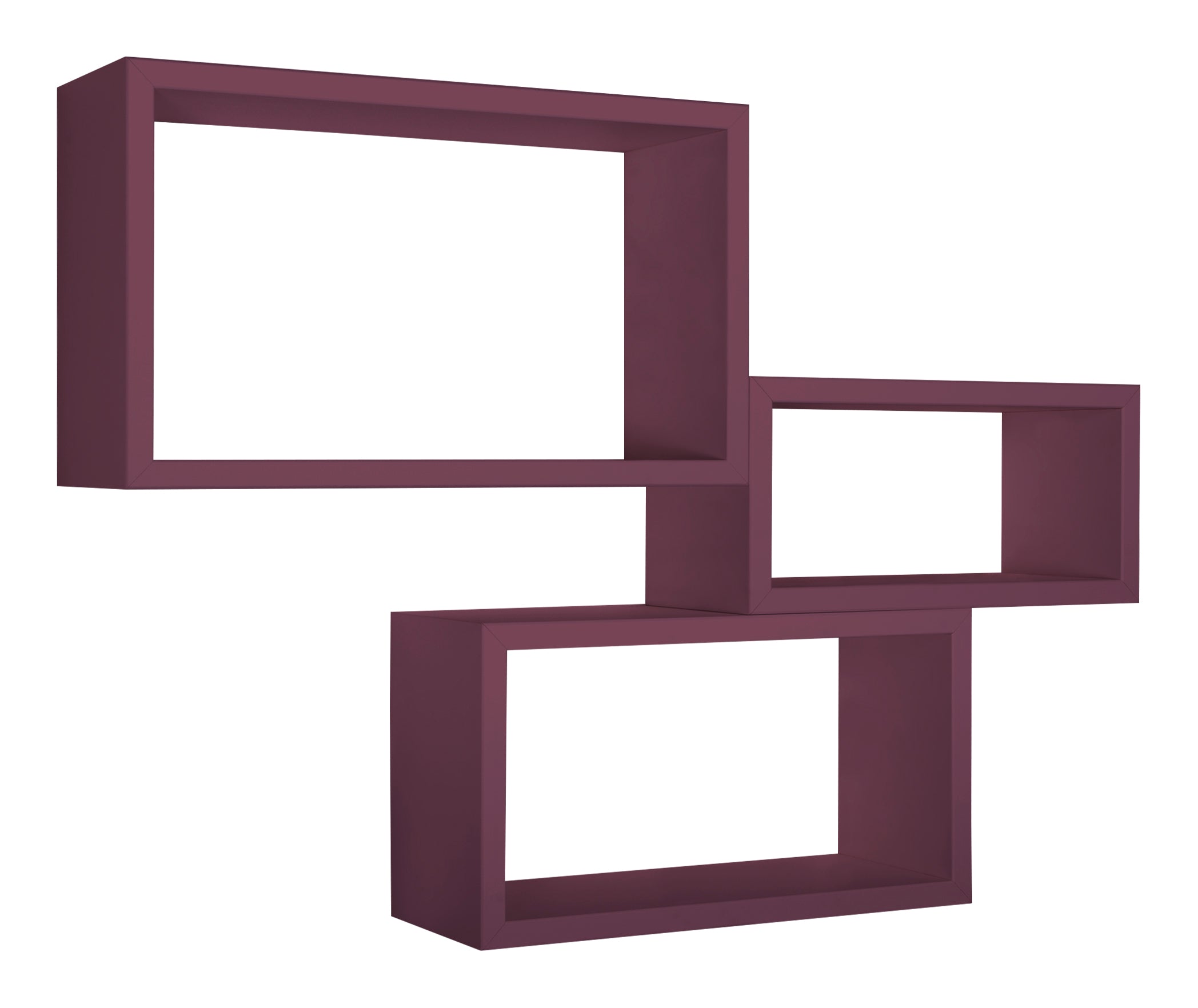 MODULARREDO Set 3 Mensole Rettangolari Trittico Kit Componibile