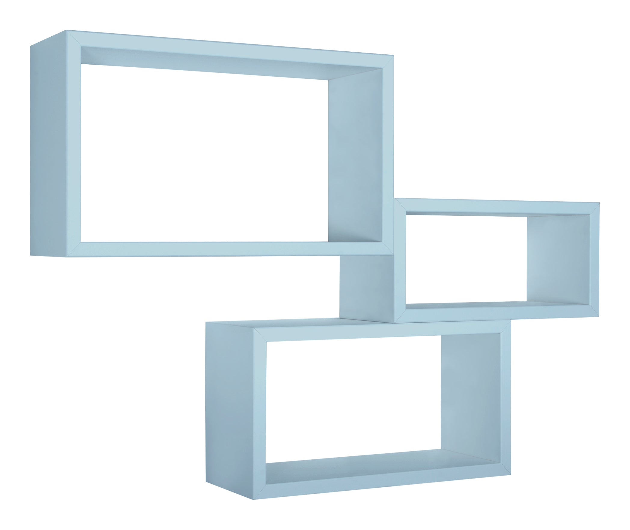 MODULARREDO Set 3 Mensole Rettangolari Trittico Kit Componibile