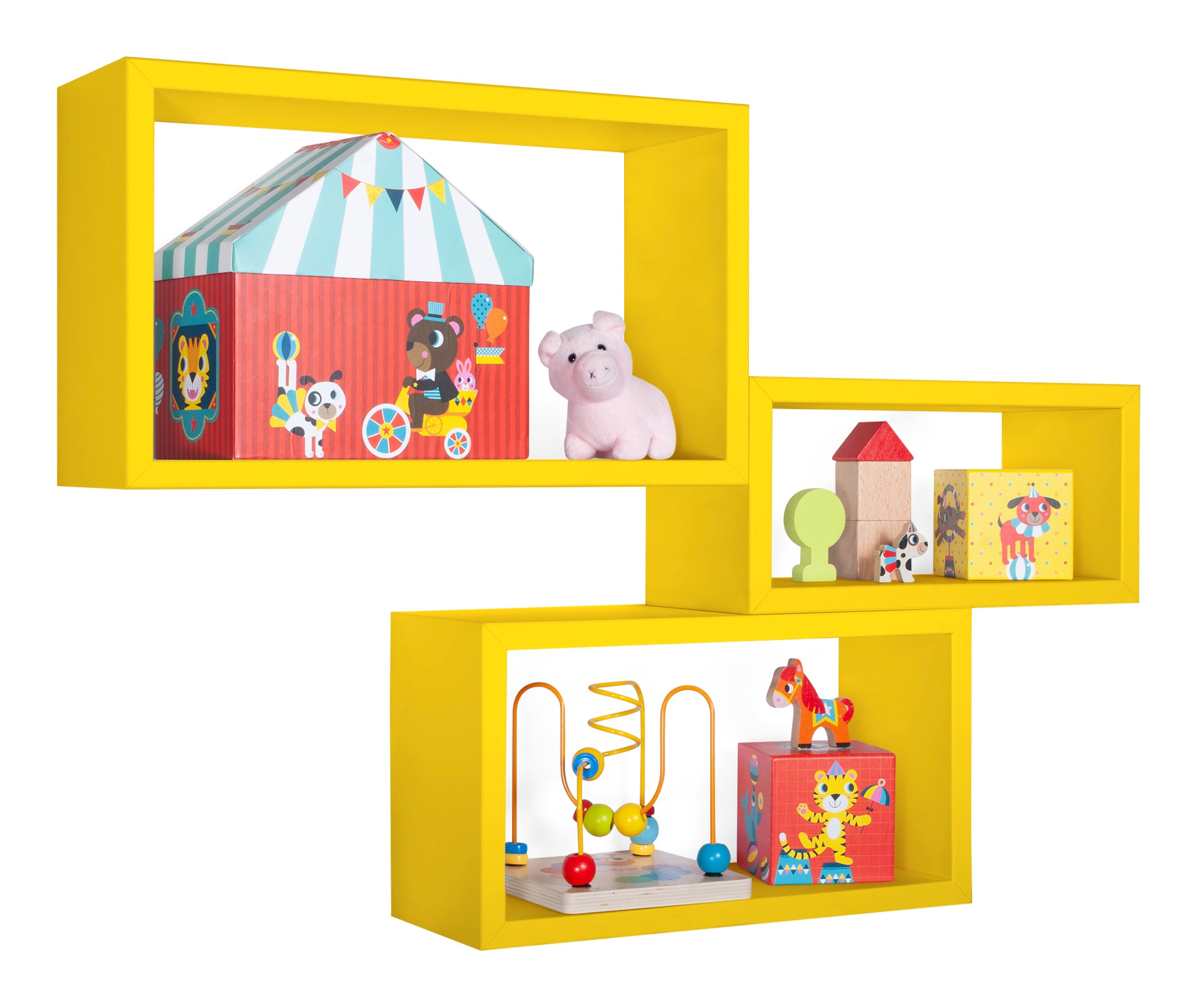 MODULARREDO Set 3 Mensole Rettangolari Trittico Kit Componibile