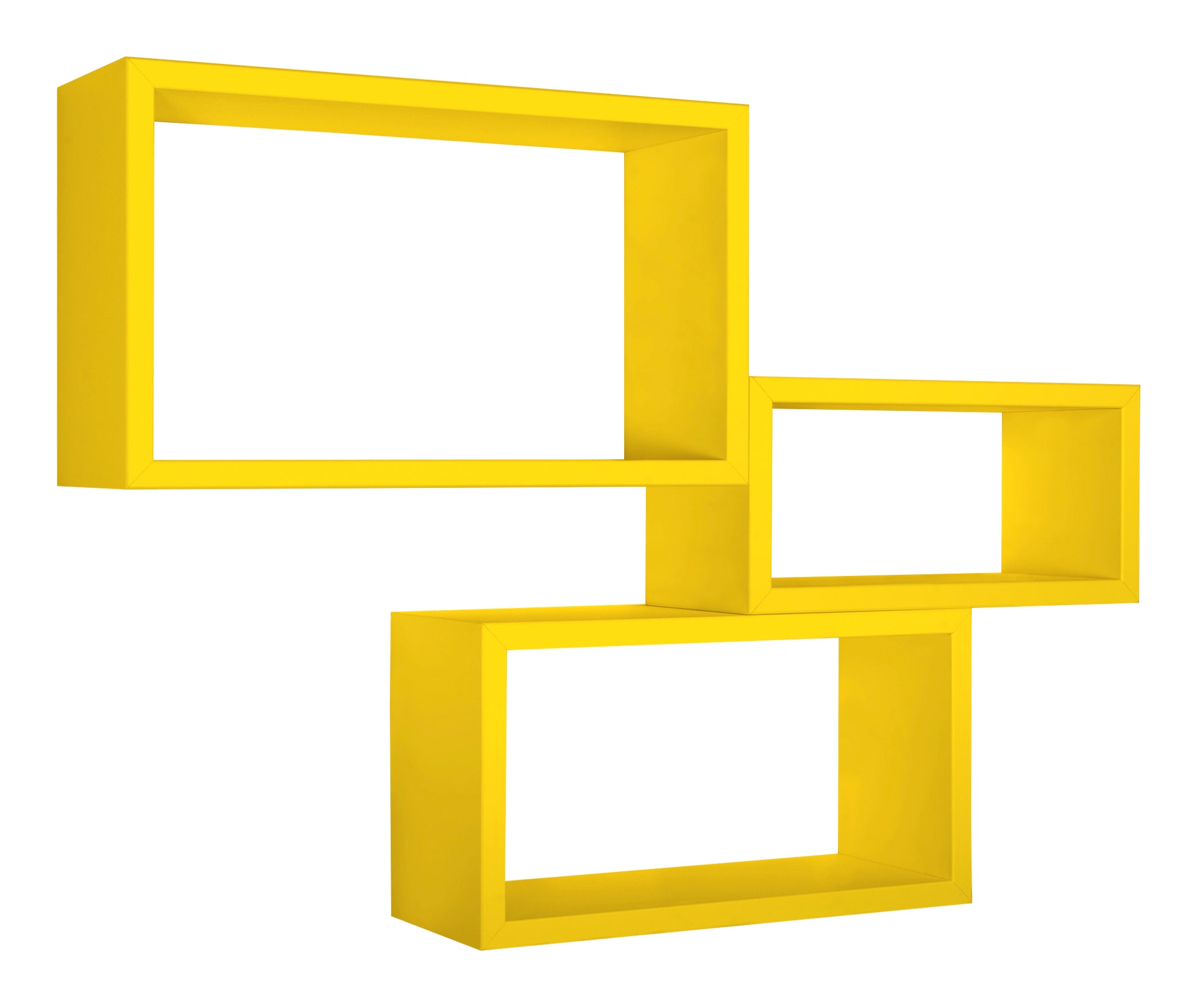 MODULARREDO Set 3 Mensole Rettangolari Trittico Kit Componibile