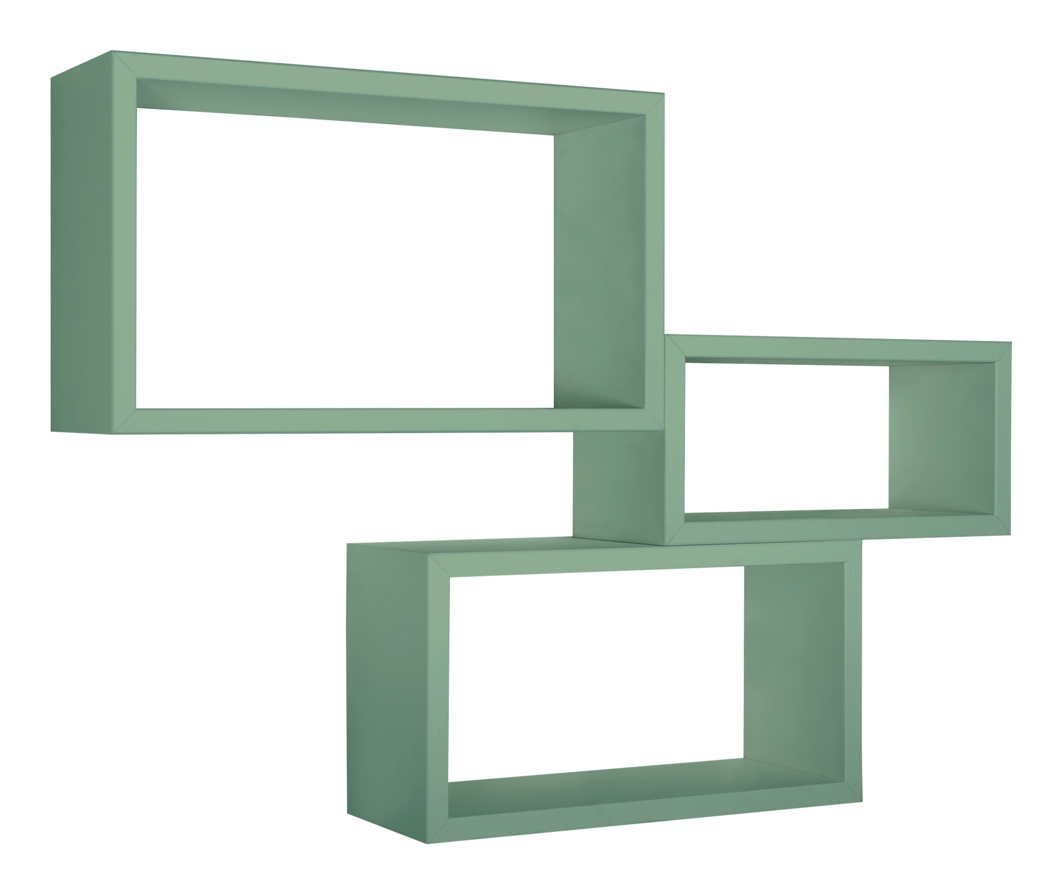 MODULARREDO Set 3 Mensole Rettangolari Trittico Kit Componibile