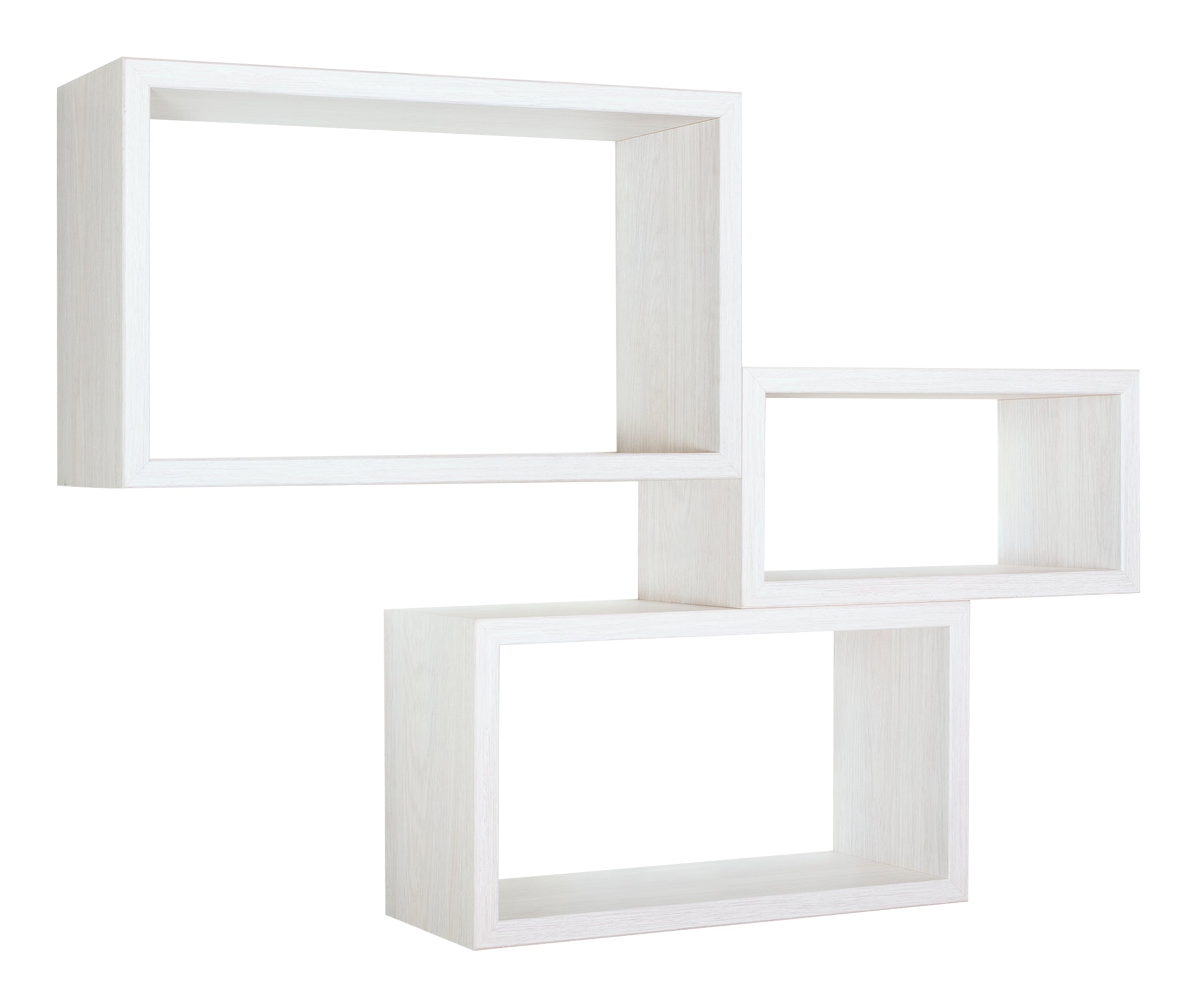 MODULARREDO Set 3 Mensole Rettangolari Trittico Kit Componibile