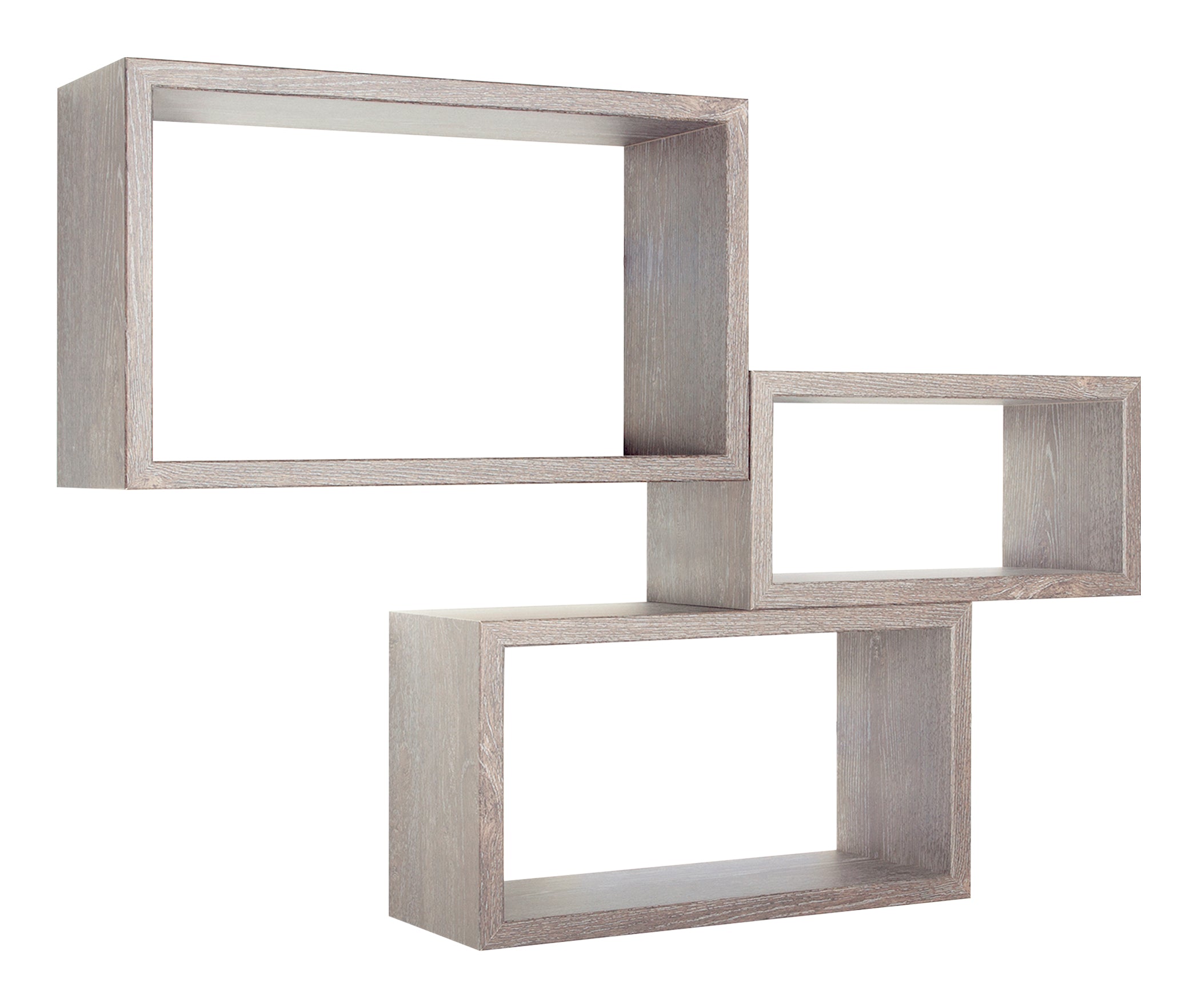 MODULARREDO Set 3 Mensole Rettangolari Trittico Kit Componibile