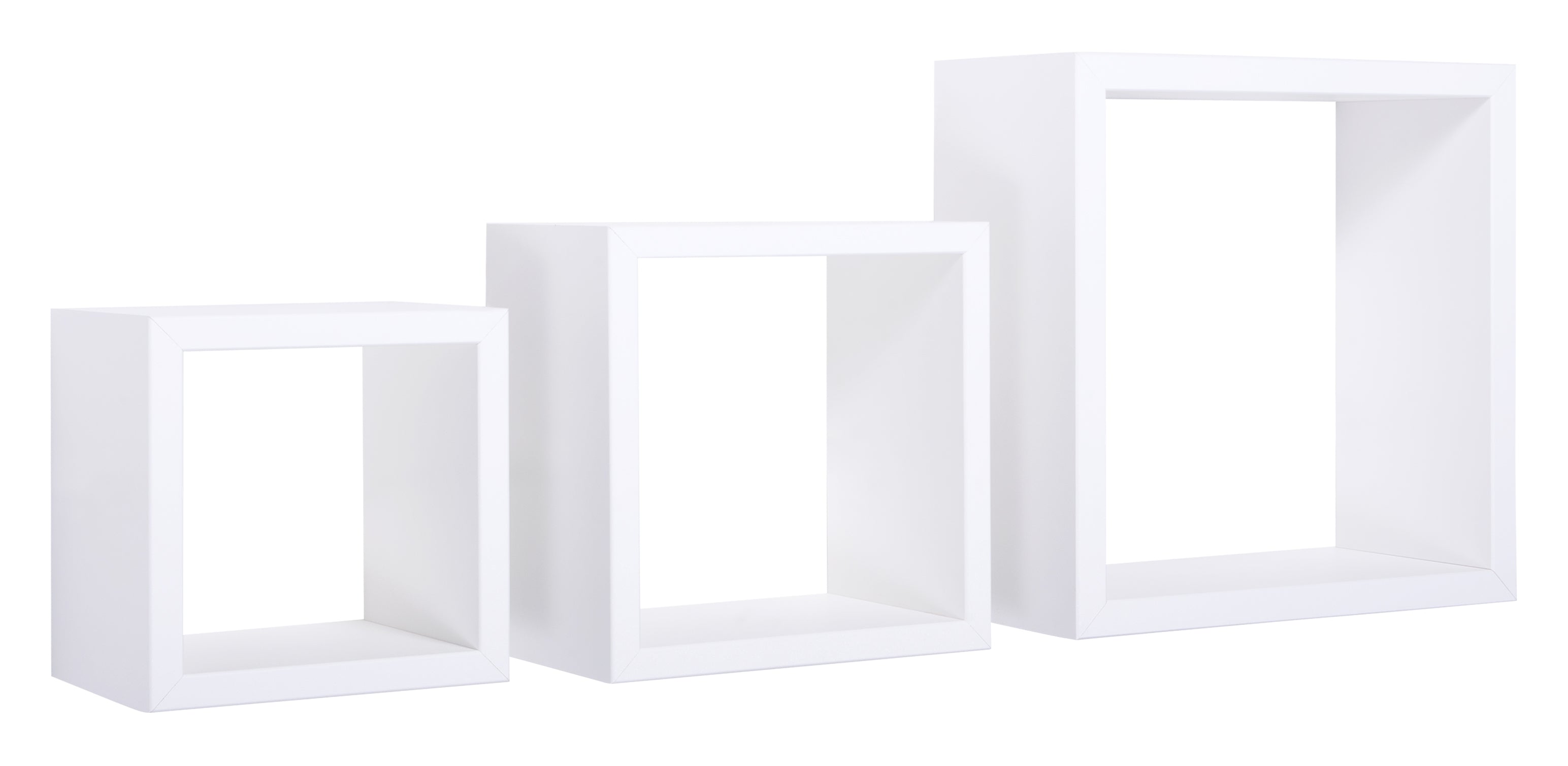 MODULARREDO Set 3 Mensole a Cubo Incubo 35cm + 30cm + 25cm
