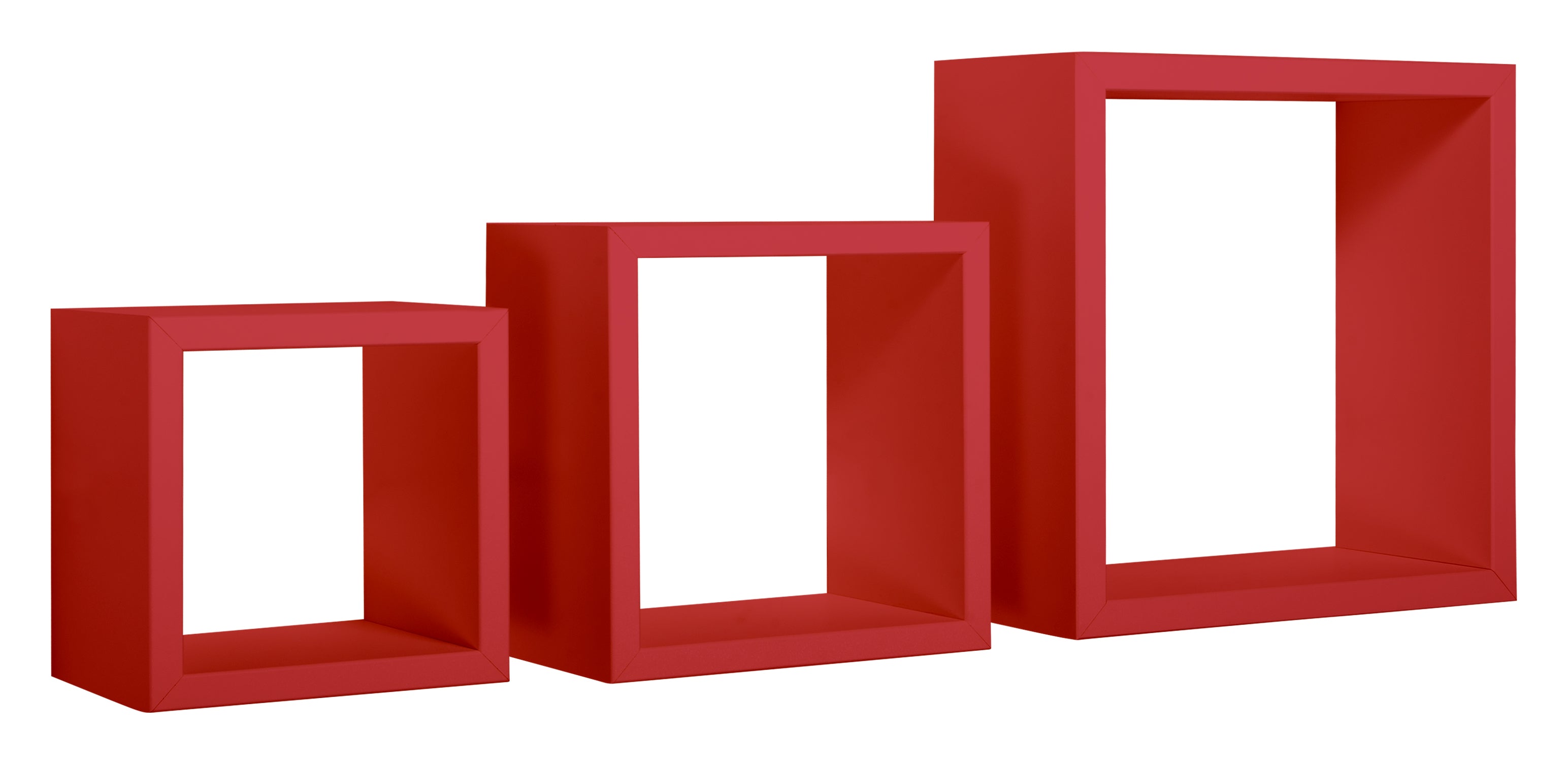 MODULARREDO Set 3 Mensole a Cubo Incubo 35cm + 30cm + 25cm