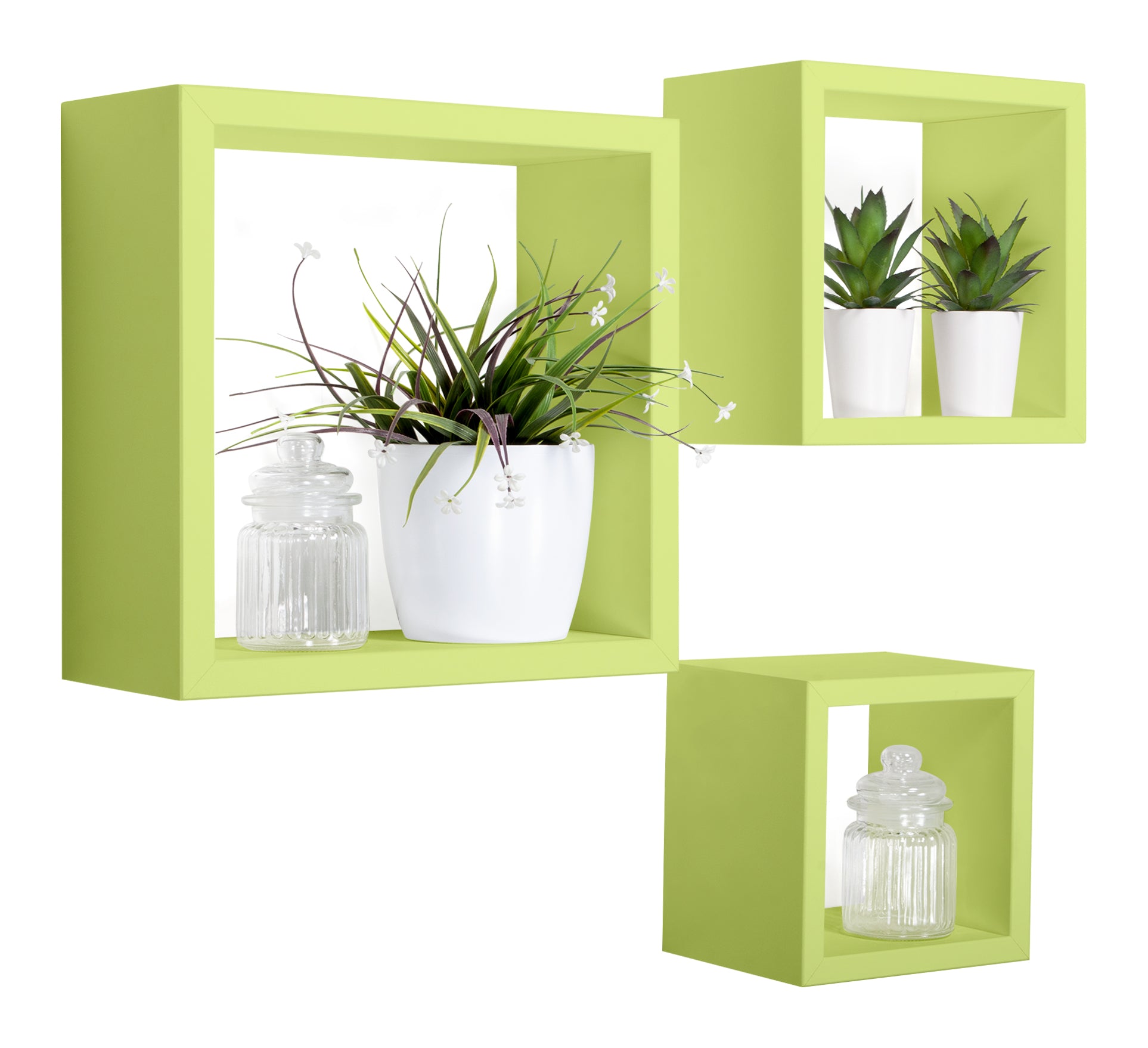 MODULARREDO Set 3 Mensole a Cubo Incubo 35cm + 30cm + 25cm