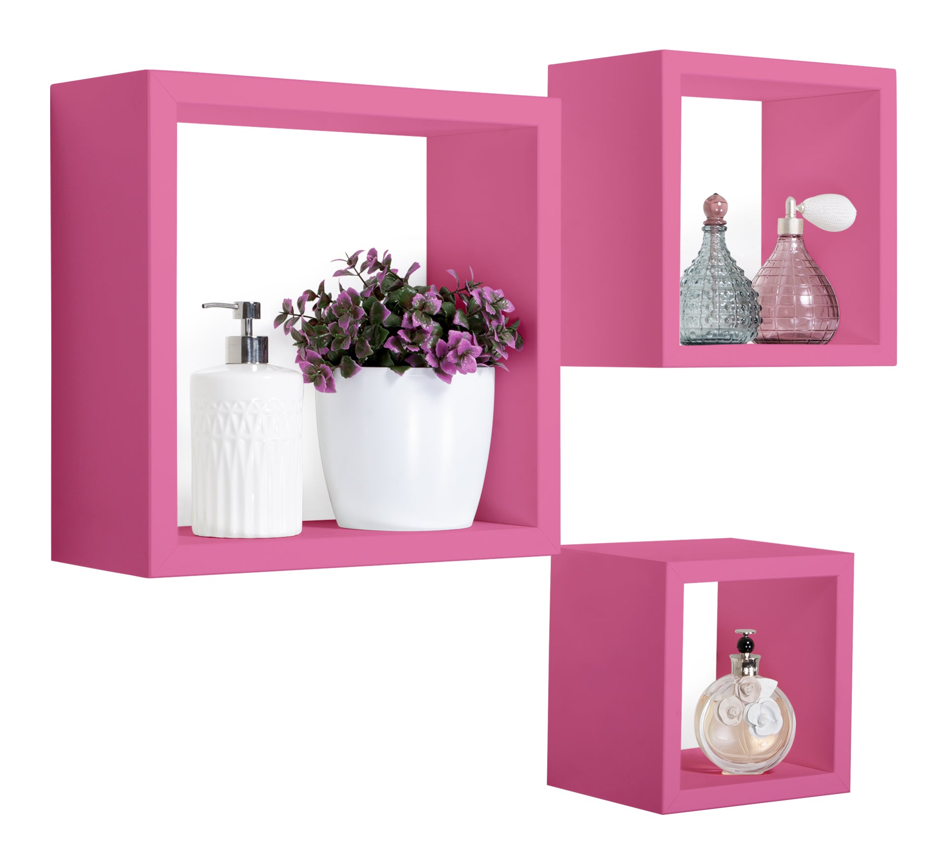 MODULARREDO Set 3 Mensole a Cubo Incubo 35cm + 30cm + 25cm