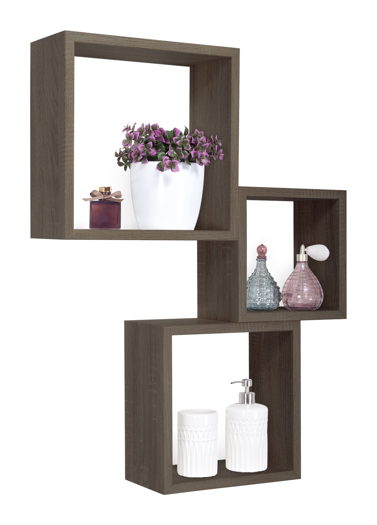 MODULARREDO Set 3 Mensole a Cubo Incubo 35cm + 30cm + 25cm