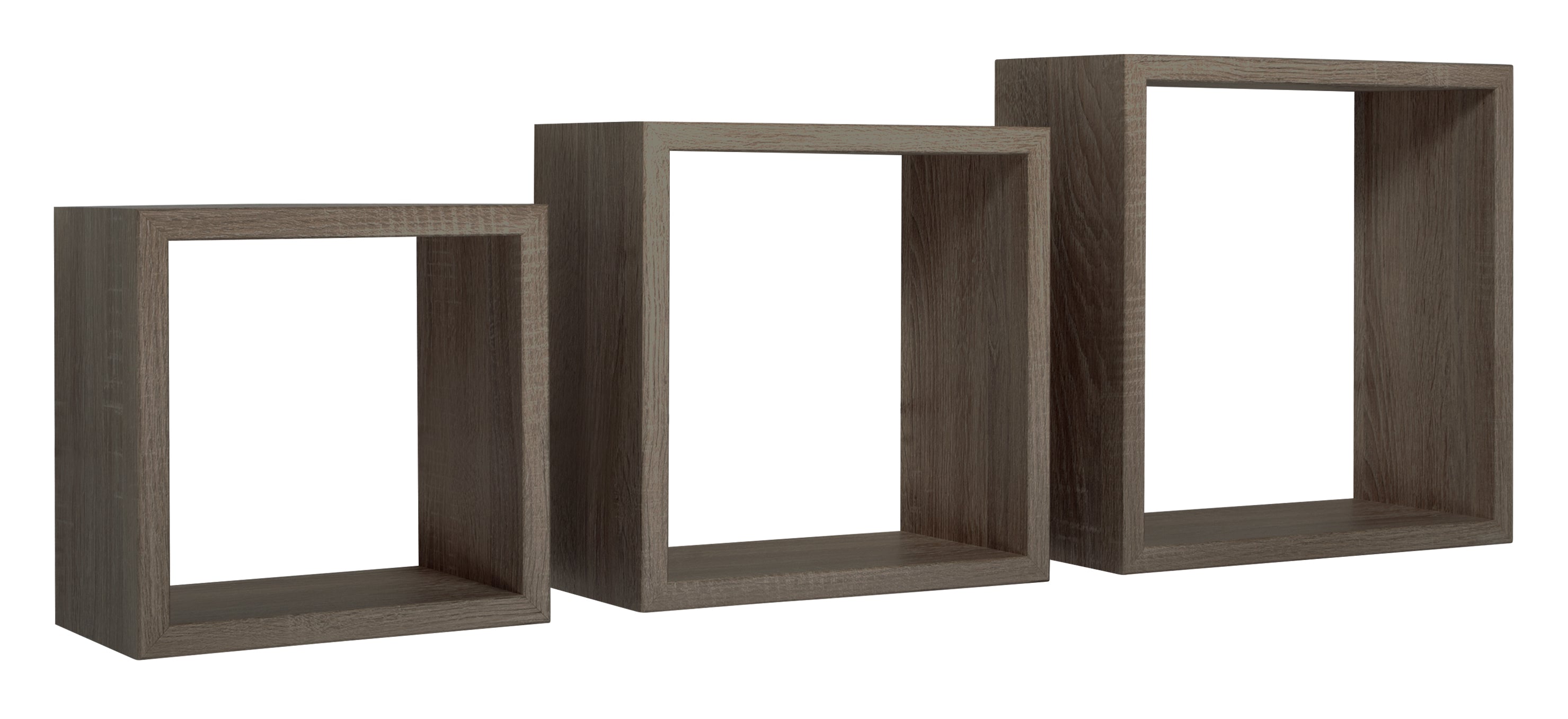 MODULARREDO Set 3 Mensole a Cubo Incubo 35cm + 30cm + 25cm