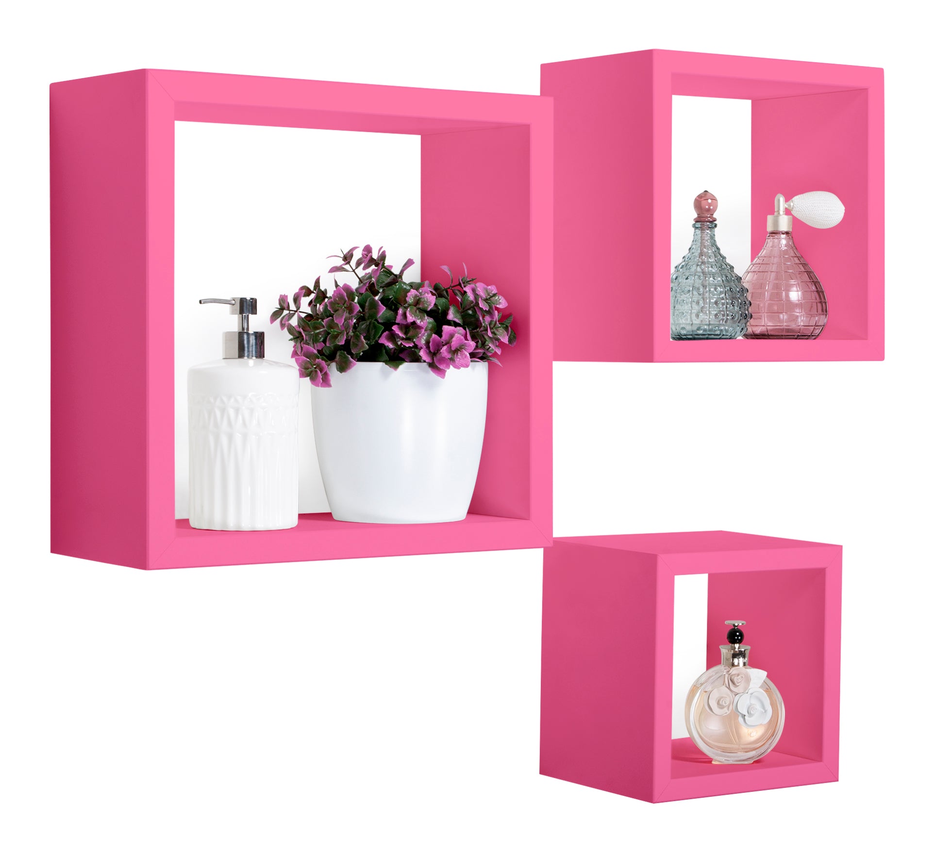 MODULARREDO Set 3 Mensole a Cubo Rubic 35cm + 25cm + 20cm