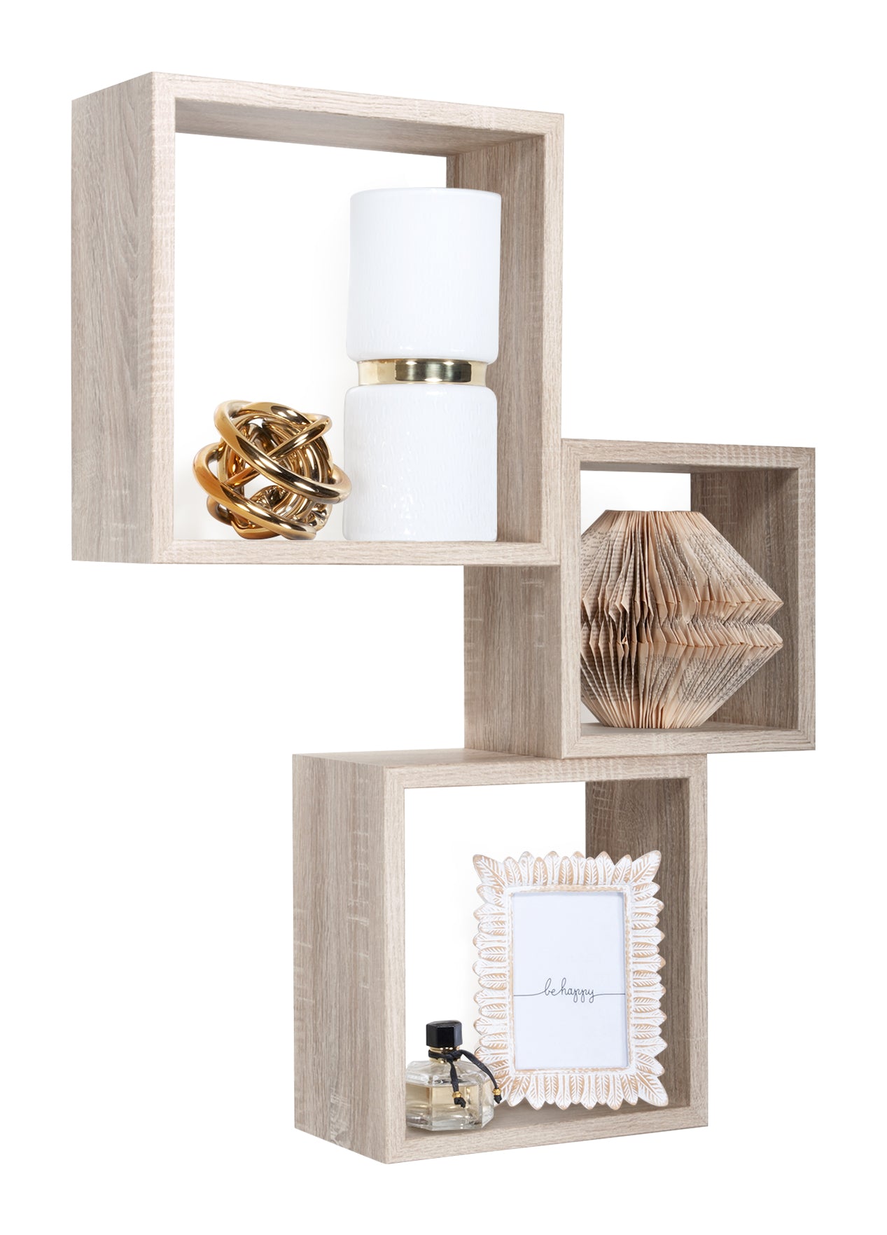 MODULARREDO Set 3 Mensole a Cubo Incubo 35cm + 30cm + 25cm