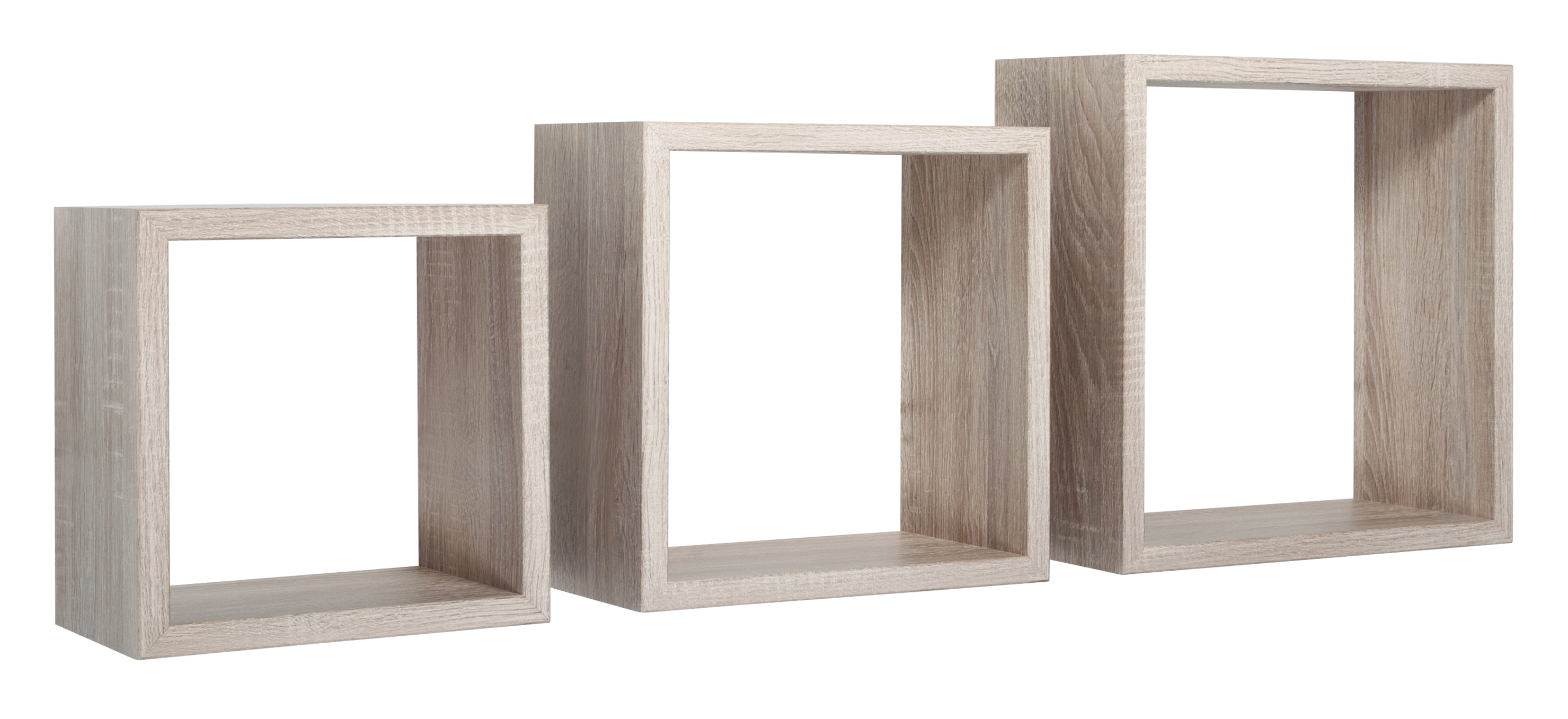MODULARREDO Set 3 Mensole a Cubo Incubo 35cm + 30cm + 25cm