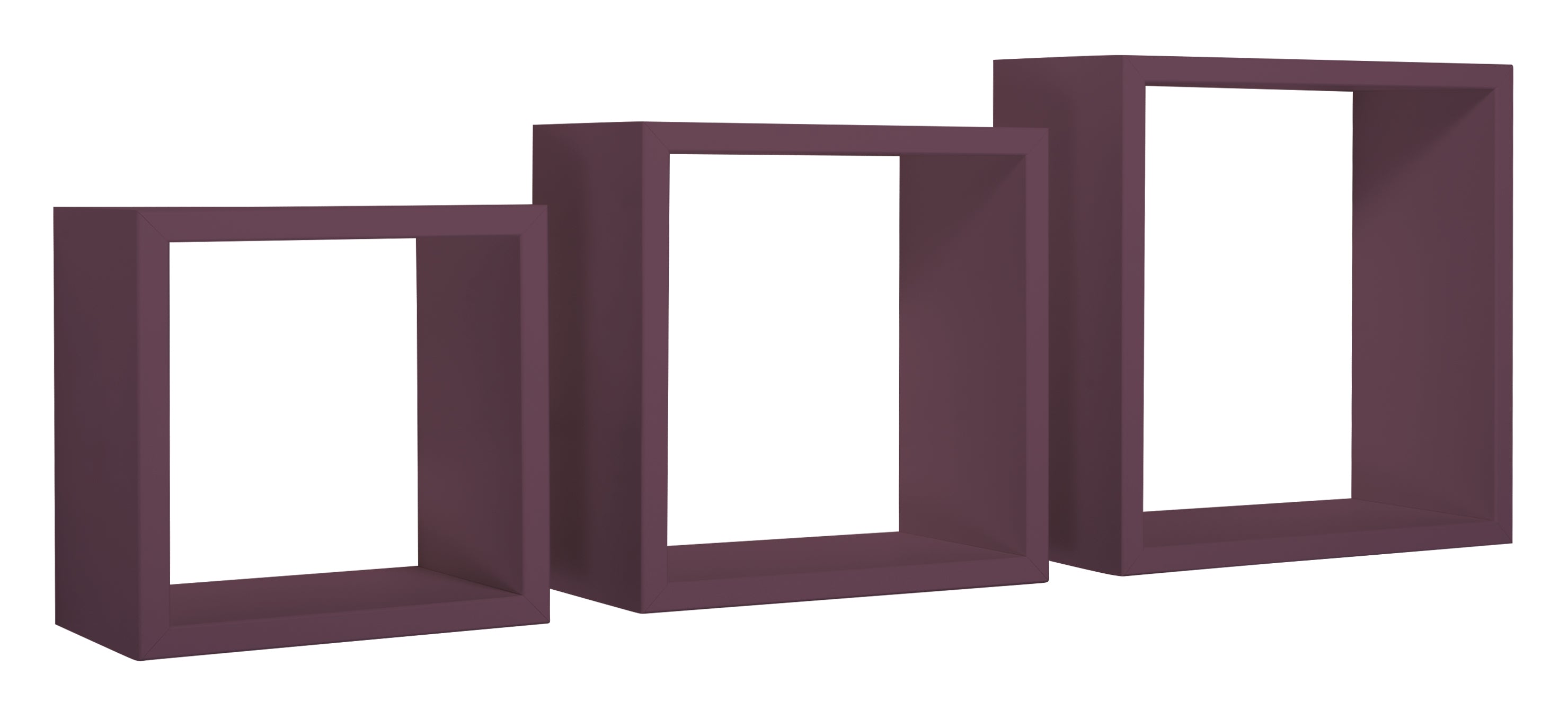 MODULARREDO Set 3 Mensole a Cubo Incubo 35cm + 30cm + 25cm