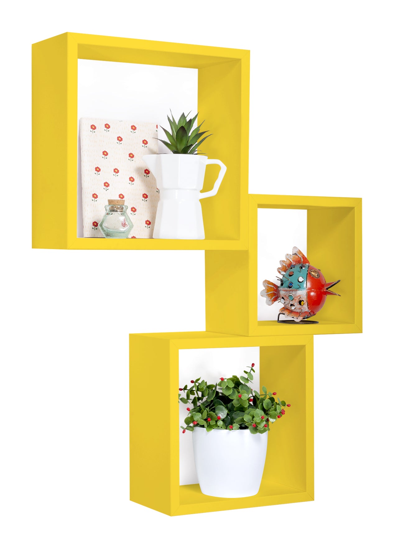 MODULARREDO Set 3 Mensole a Cubo Incubo 35cm + 30cm + 25cm