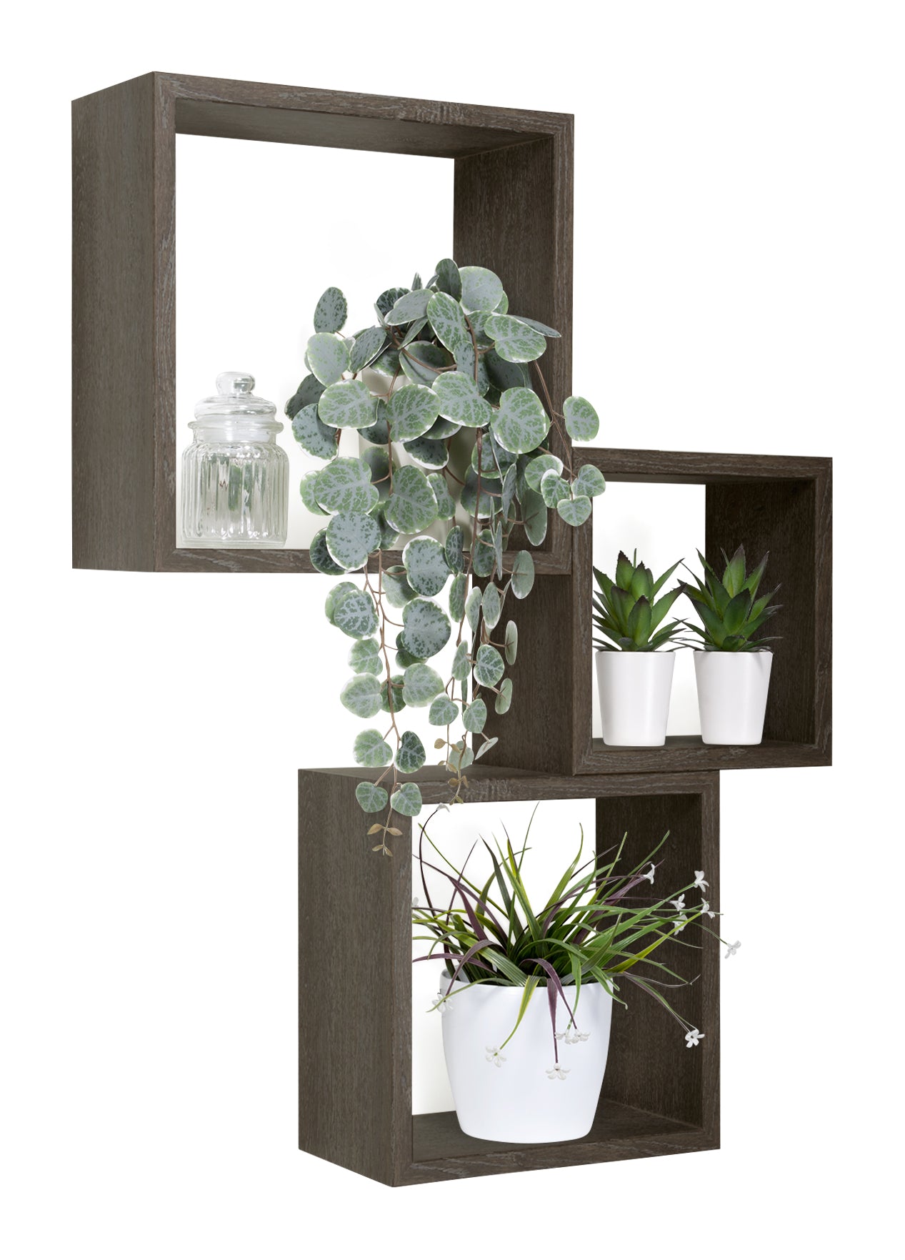 MODULARREDO Set 3 Mensole a Cubo Incubo 35cm + 30cm + 25cm