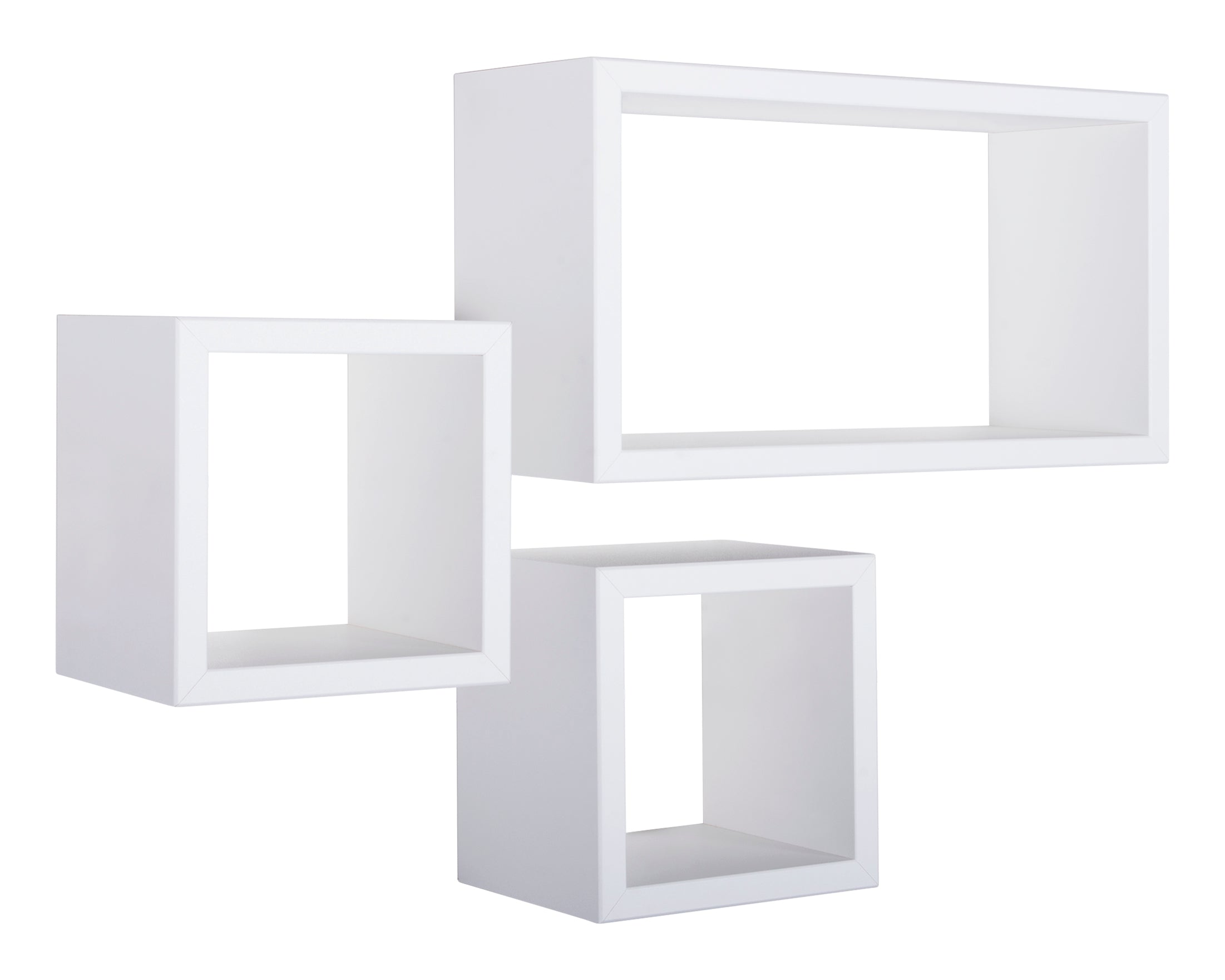 MODULARREDO Set 3 Mensole da Muro Tribù 1 Rettangolare e 2 Cubi
