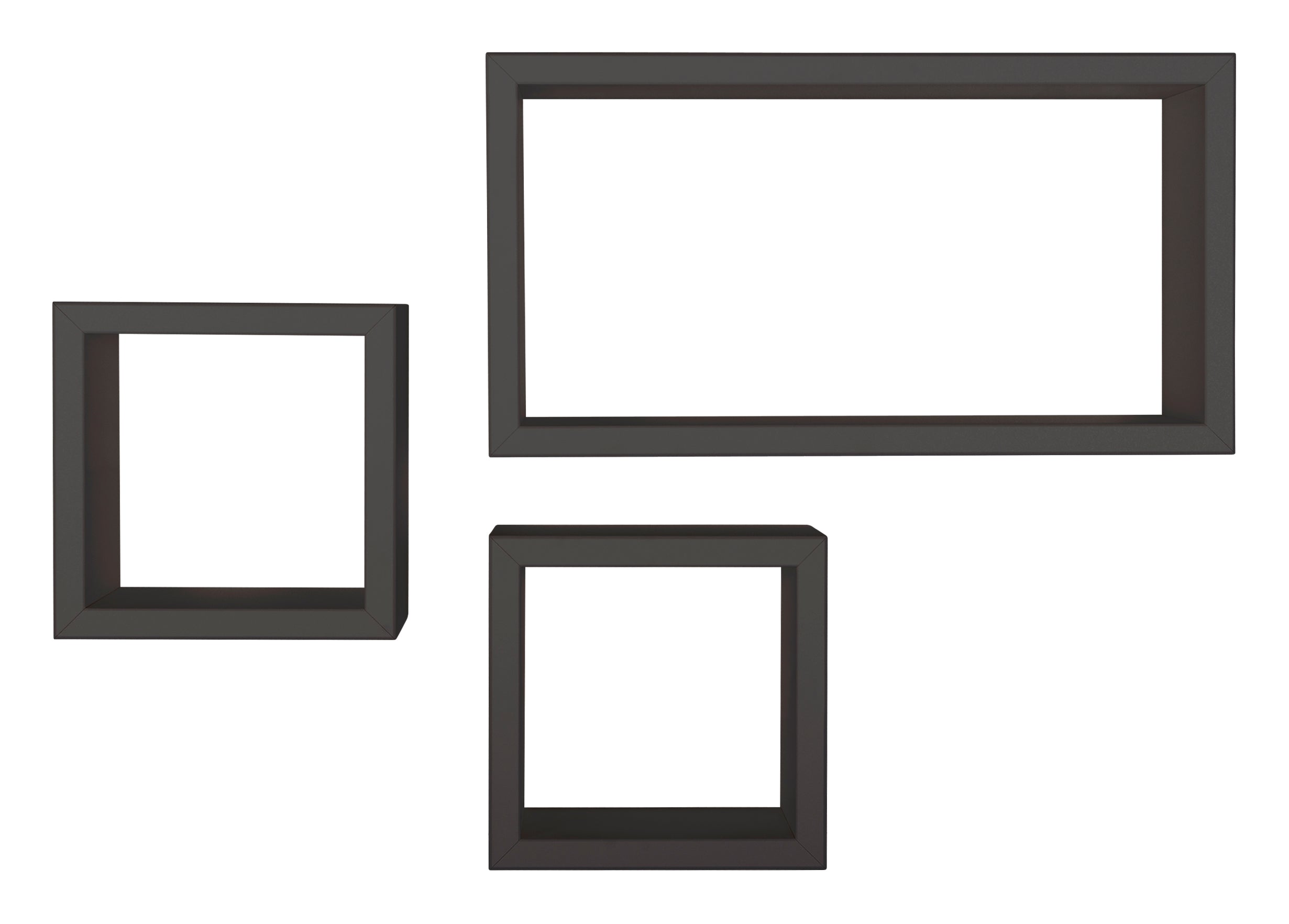 MODULARREDO Set 3 Mensole da Muro Tribù 1 Rettangolare e 2 Cubi