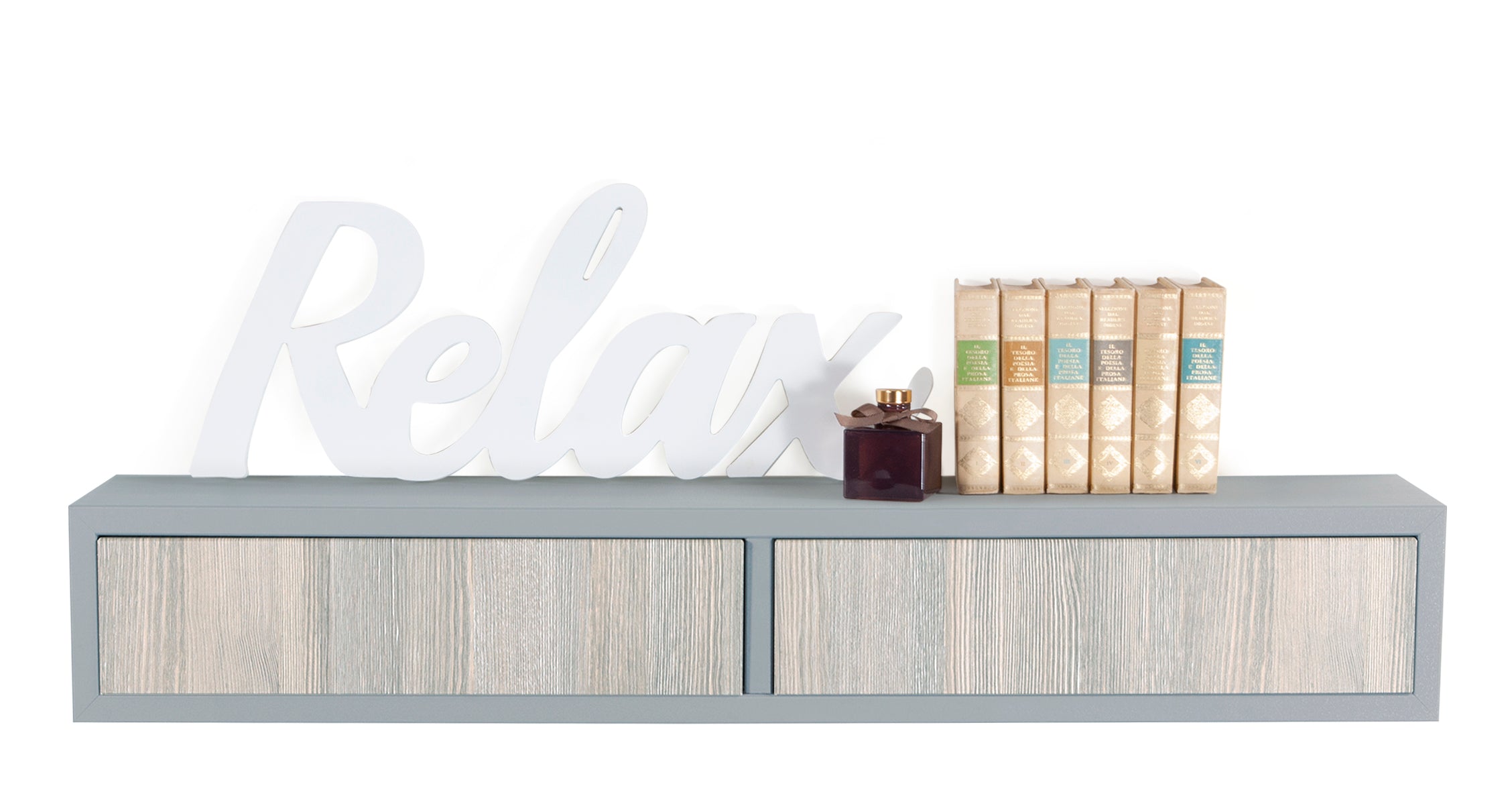 MODULARREDO Mensola da Muro con Cassetto Domino 88.2x13.4 cm