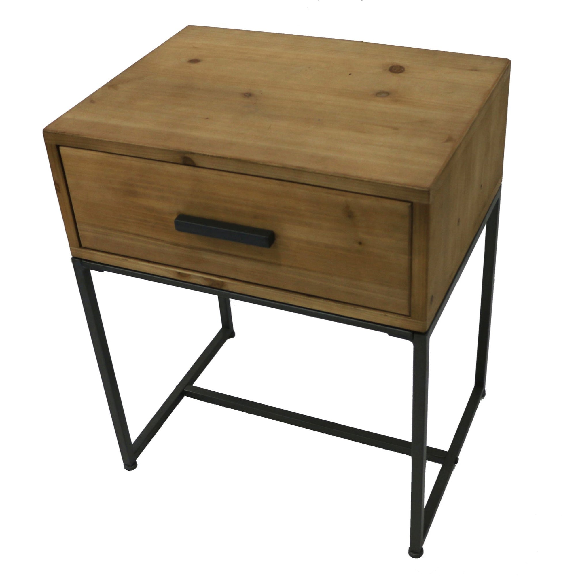 MERCURY HOME Mobiletto in legno e metallo con cassetto